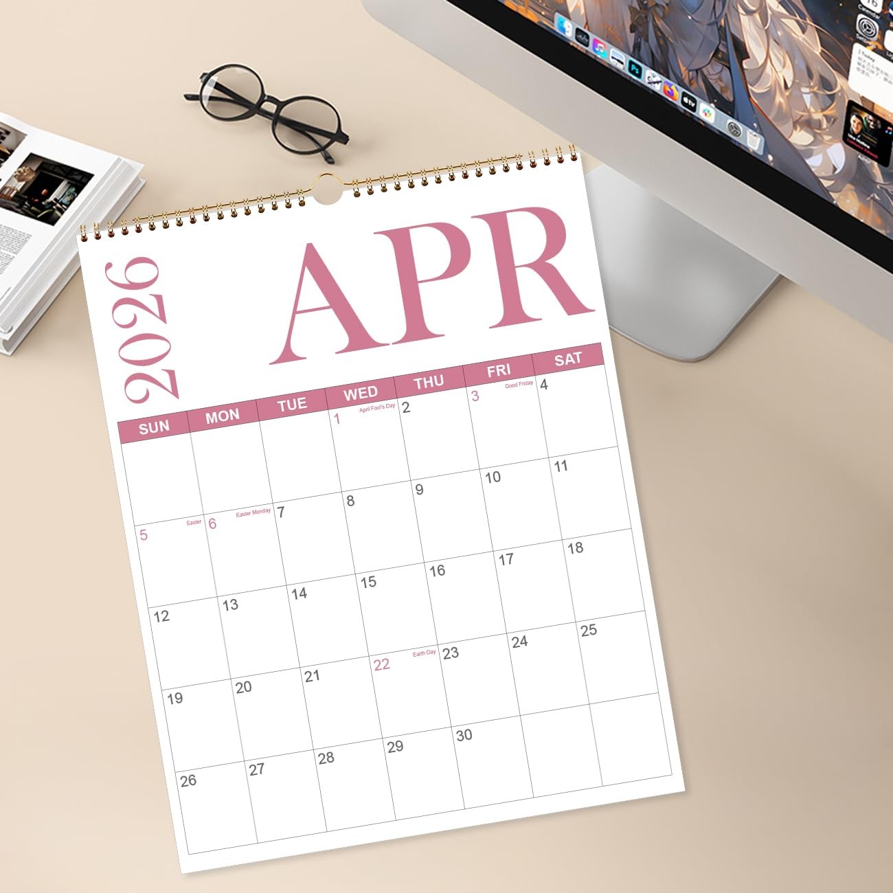 2026 Calendar – 12 Monthly Wall 11″ x 14″ 12-Month Wall, BigLetter