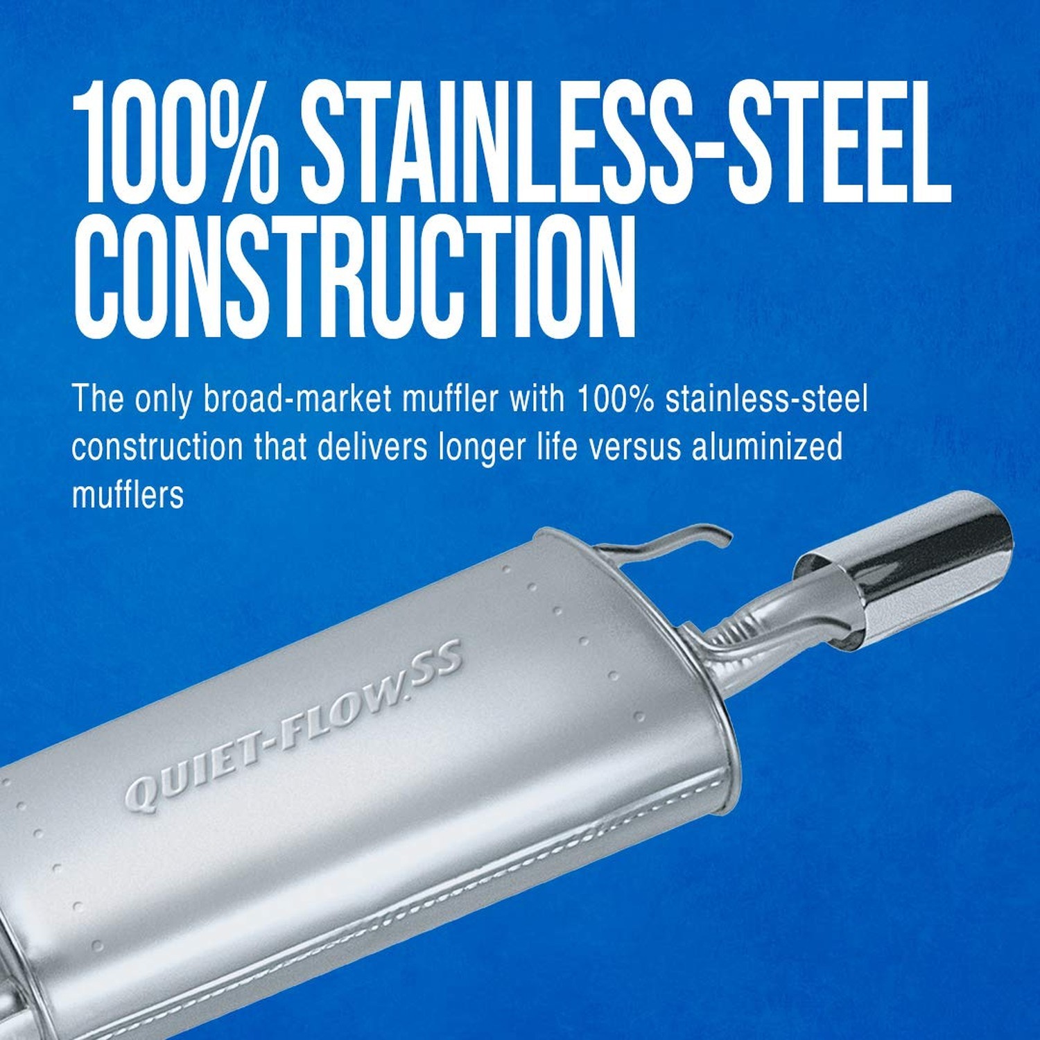 Walker 21690 Exhaust Muffler Stainless Steel Universal Weld-On 2.25in