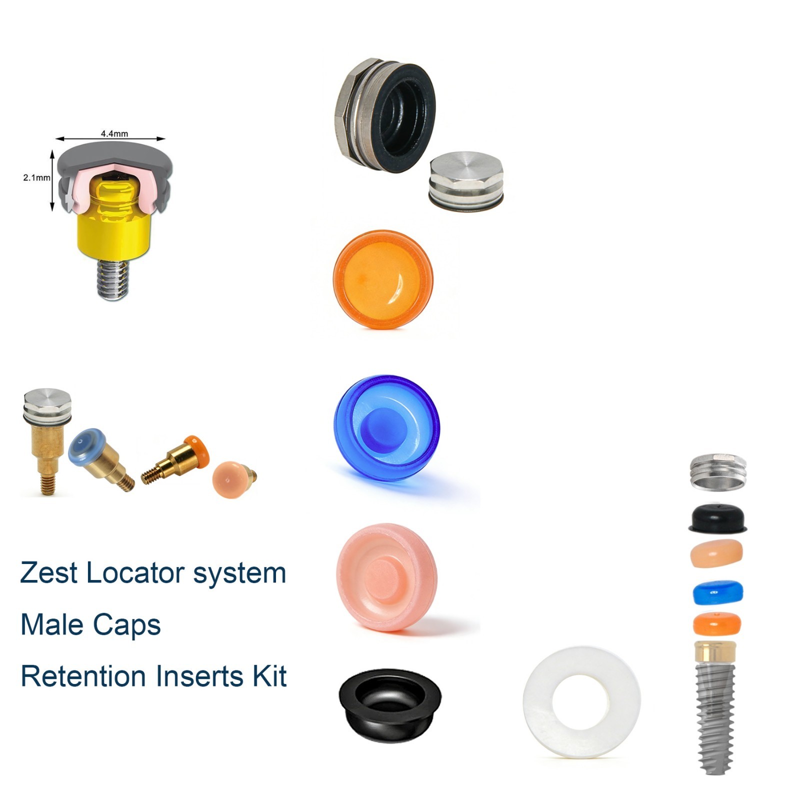 US Dental Attachment Locator Abutment for HIOSSEN ET ZEST Legacy anchor OSS
