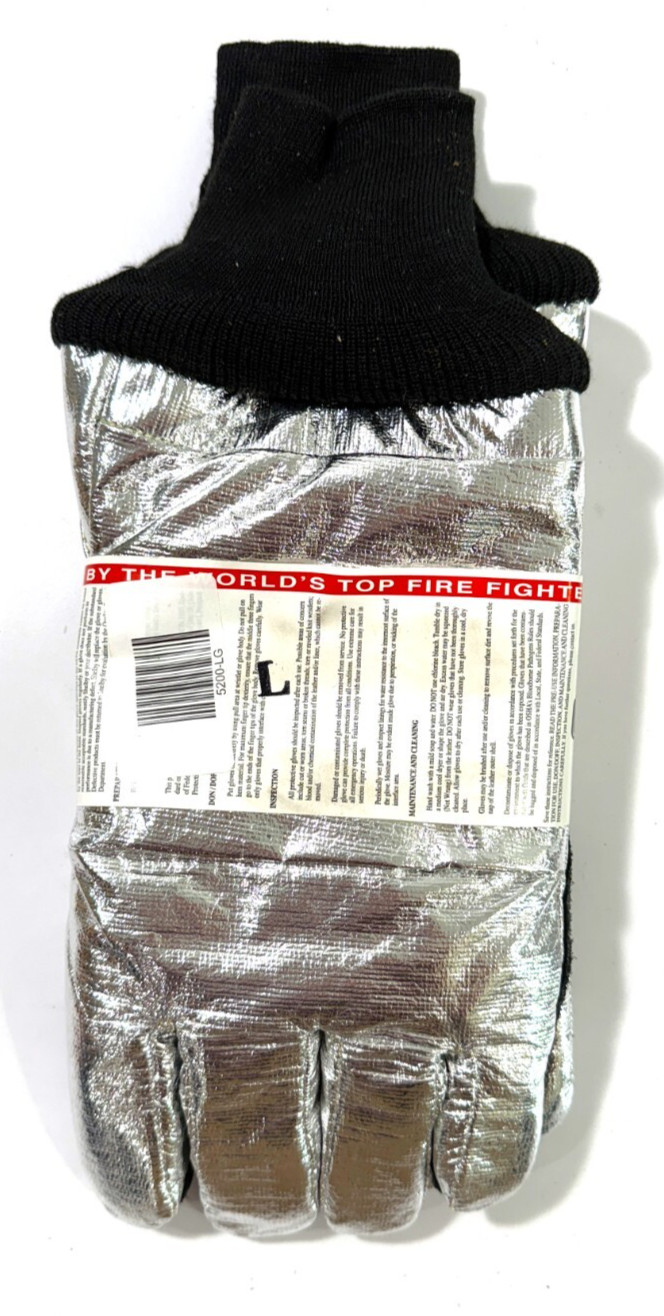 LARGE SHELBY 5200 PROXIMITY WRISTLET ALUMINIZED PBI FIREFIGHTING GLOVES MFG 2018
