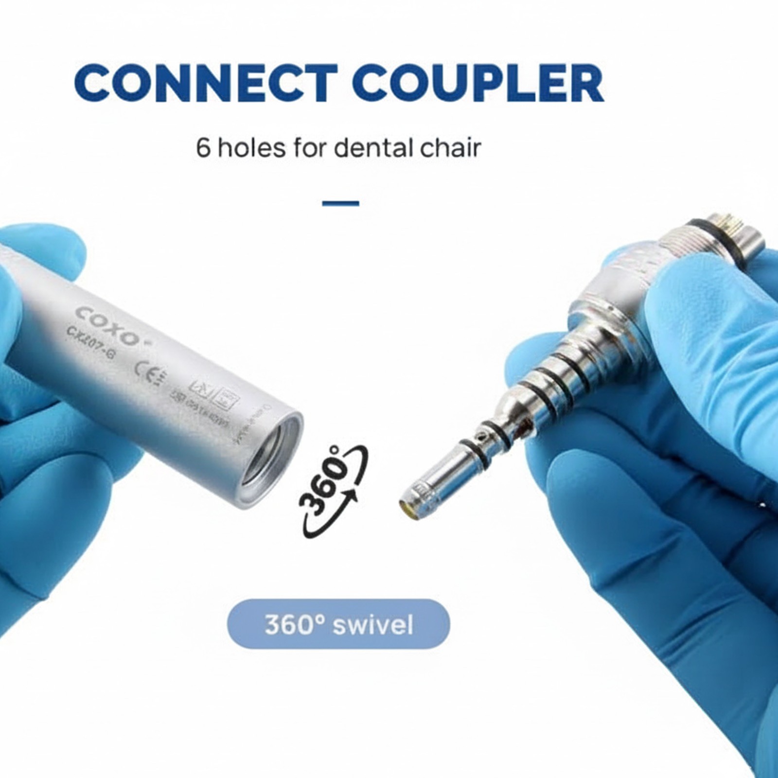 COXO CX207-G Dental Fiber Optic High Speed Air Turbine Handpiece KaVo H16-KSPQ