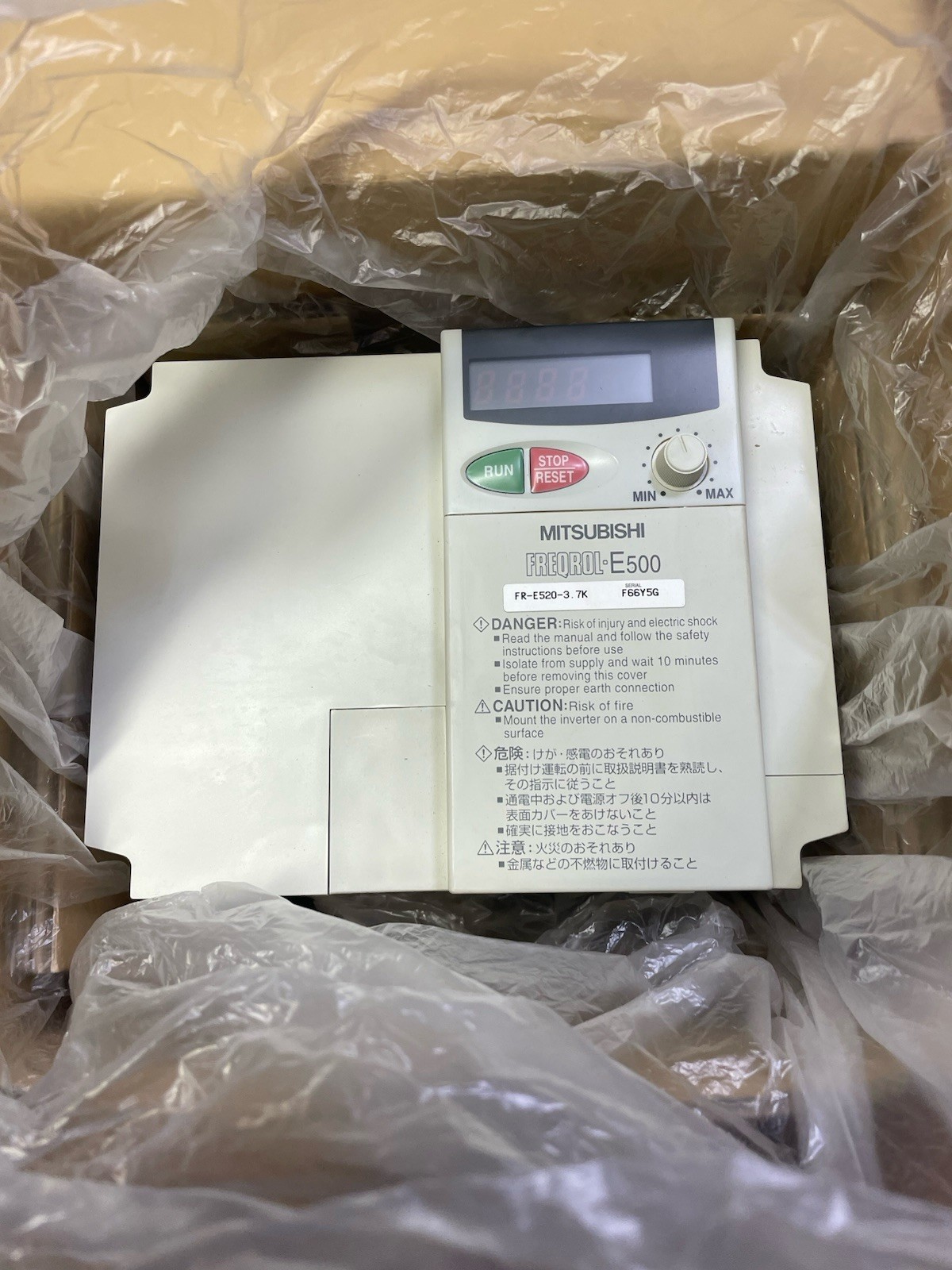 Mitsubishi FR-E520-3.7K FREQROL-E500 3.7kW 5HP 200-240V VFD Inverter Drive