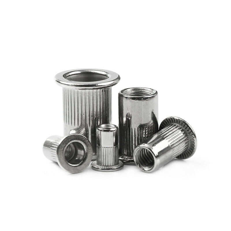 615X Rivet Nut Tool Kit Stainless Steel 304 Flat Head Rivnut Threaded Insert Nut