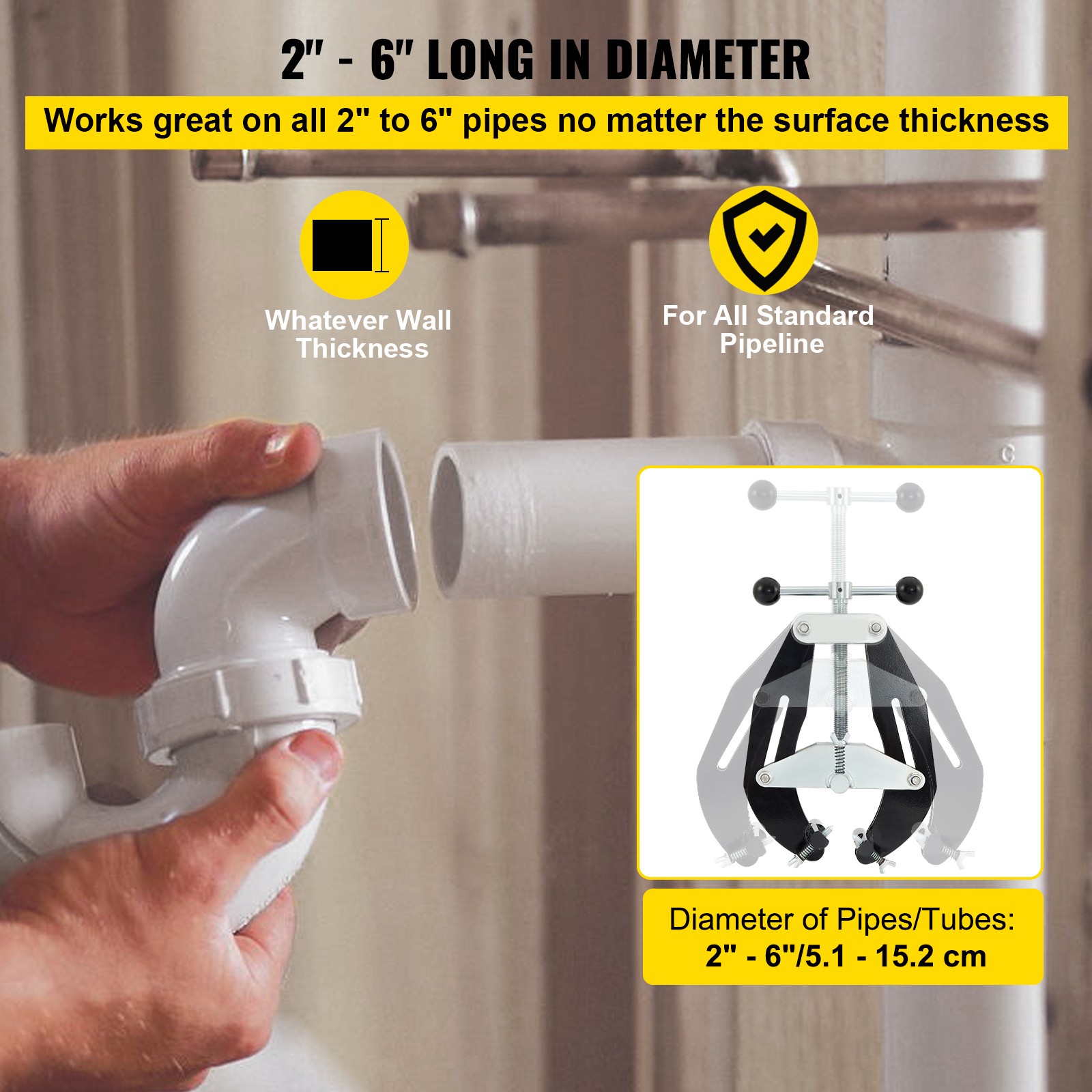 VEVOR Ultra Clamp Pipe Clamp 2″ – 6″ Welding Alignment Clamp or Ultra Fit Clamp