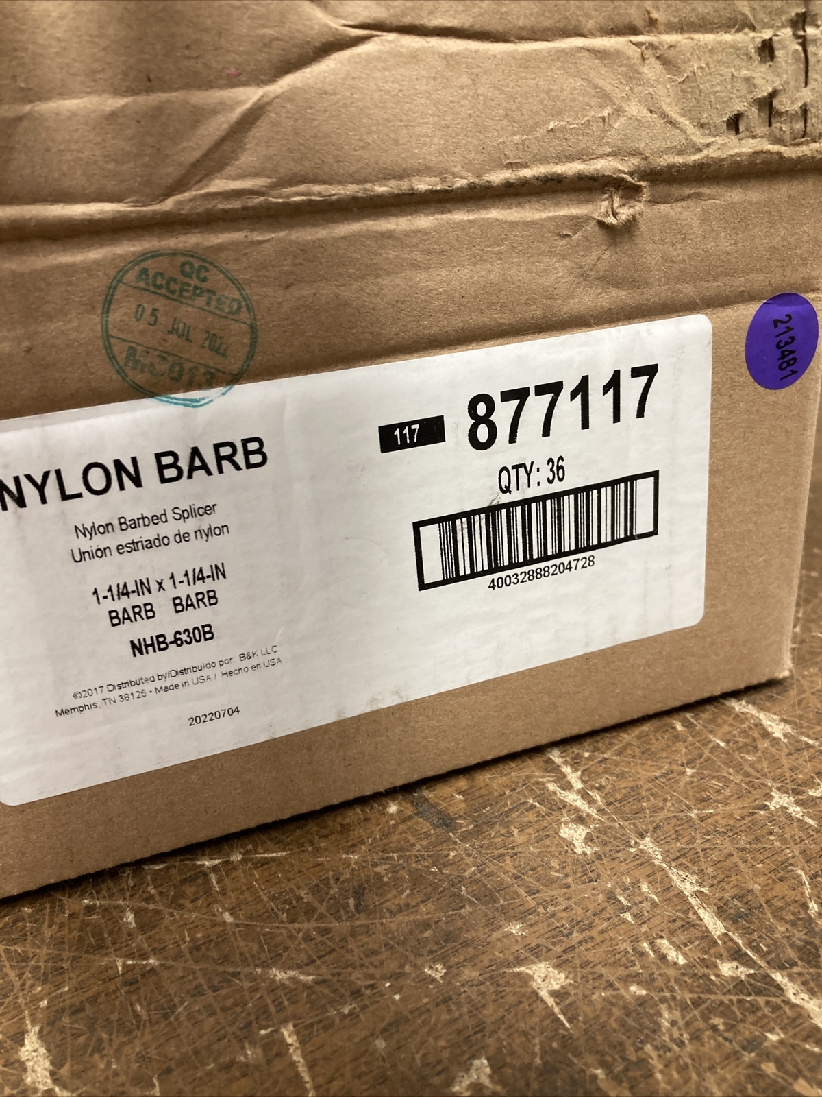 Pro Line Series Nylon Barbed Spicer 1-1/4-IN x 1-1/4-IN New