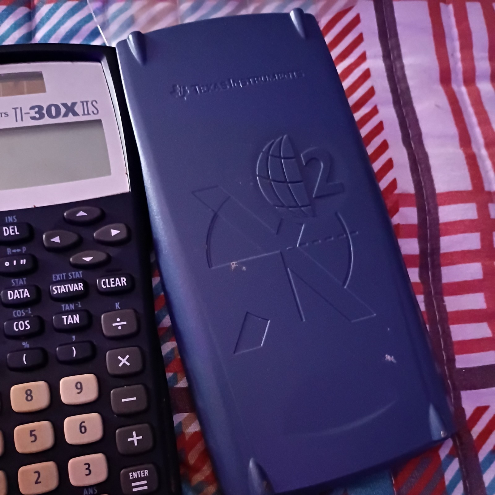 TI-30X IIS Solar Calculators Dark Blue Solar Calculator with case