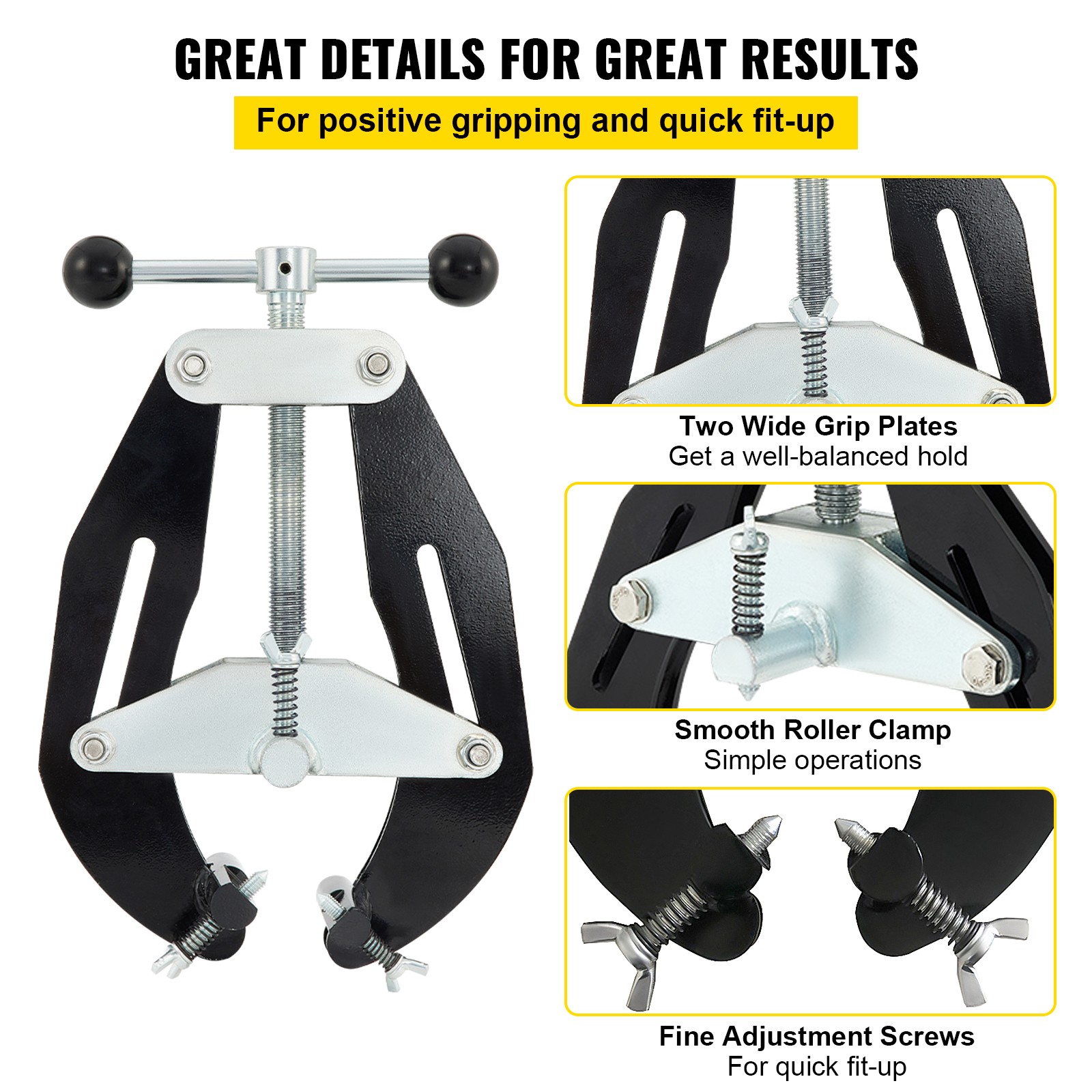 VEVOR Ultra Clamp Pipe Clamp 2″ – 6″ Welding Alignment Clamp or Ultra Fit Clamp