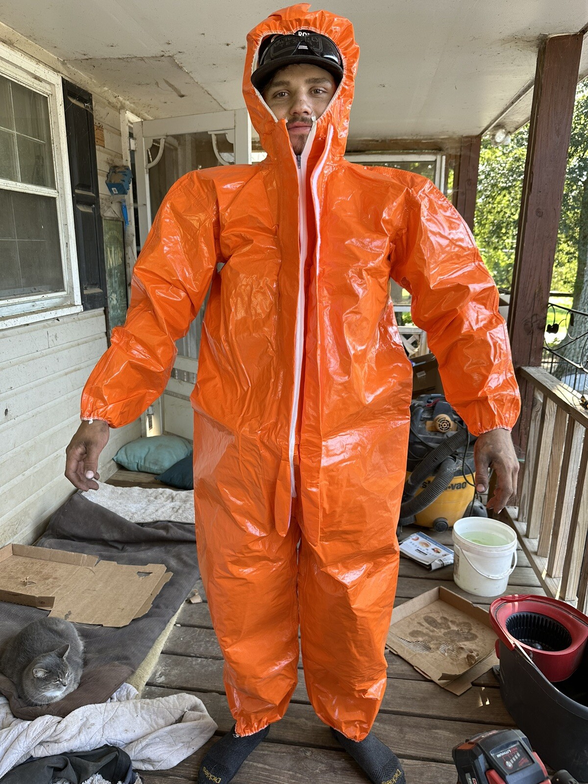 NEW Kappler Zytron Z500 Coverall w/ Hood & Elastic Wrists & Ankles LG/XL Z5H428