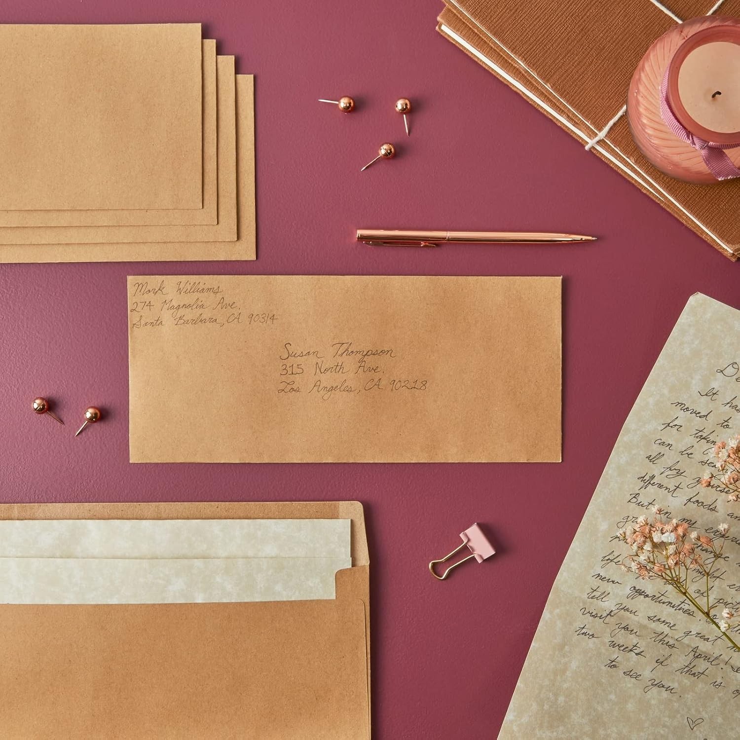 100 Pack Bulk #10 Brown Envelopes with Gummed – 4-1/8 x 9-1/2 In,
