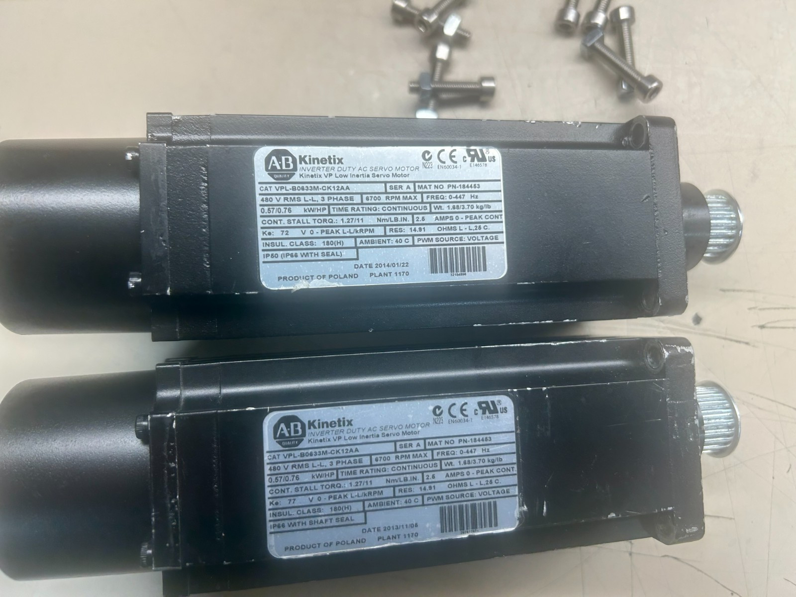 Allen-Bradley VPL-B0633M-CK12AA Low Inertia Servo Motor