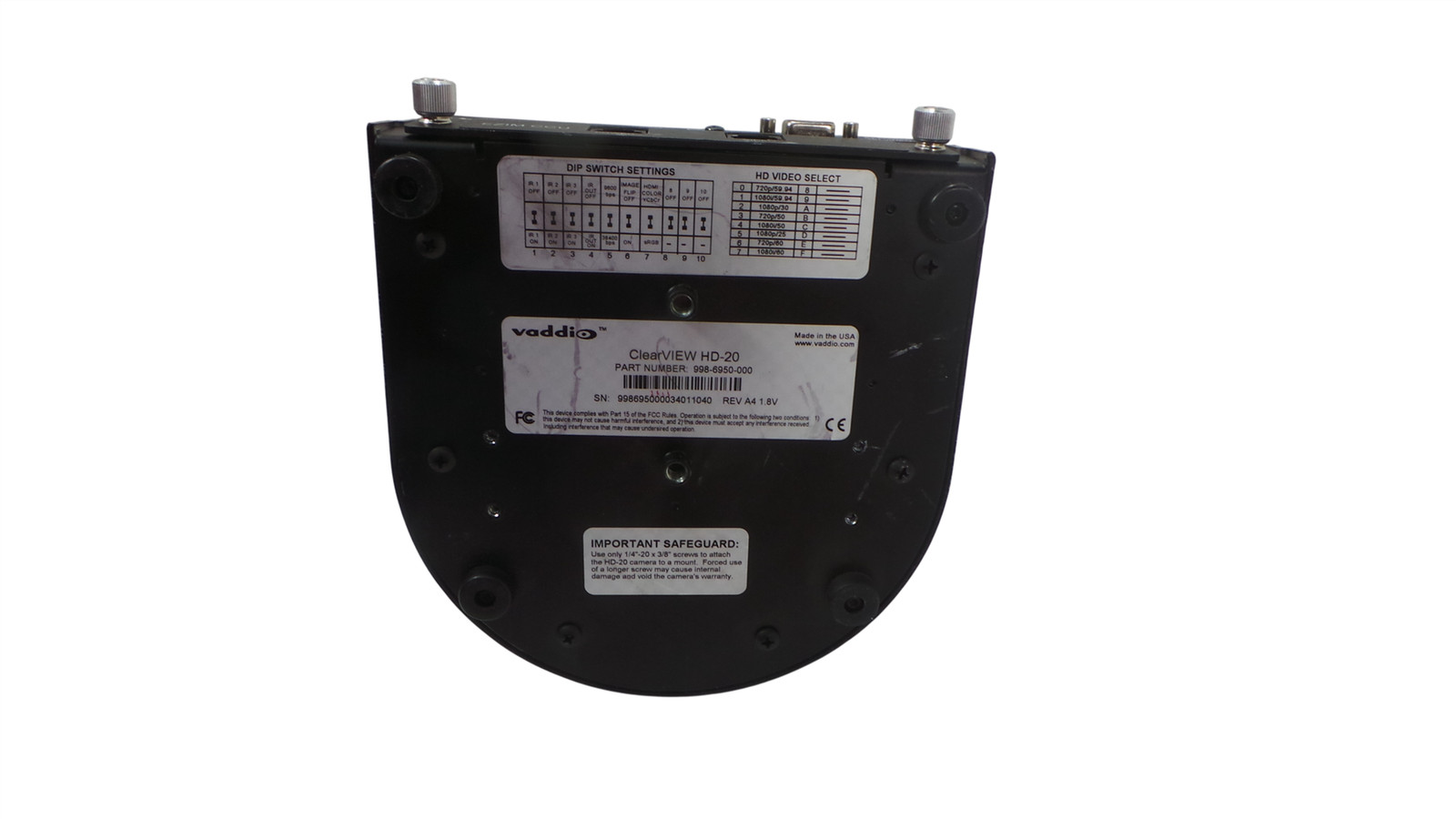 Vaddio ClearVIEW HD-20 PTZ Camera 998-6950-000 – Free Shipping