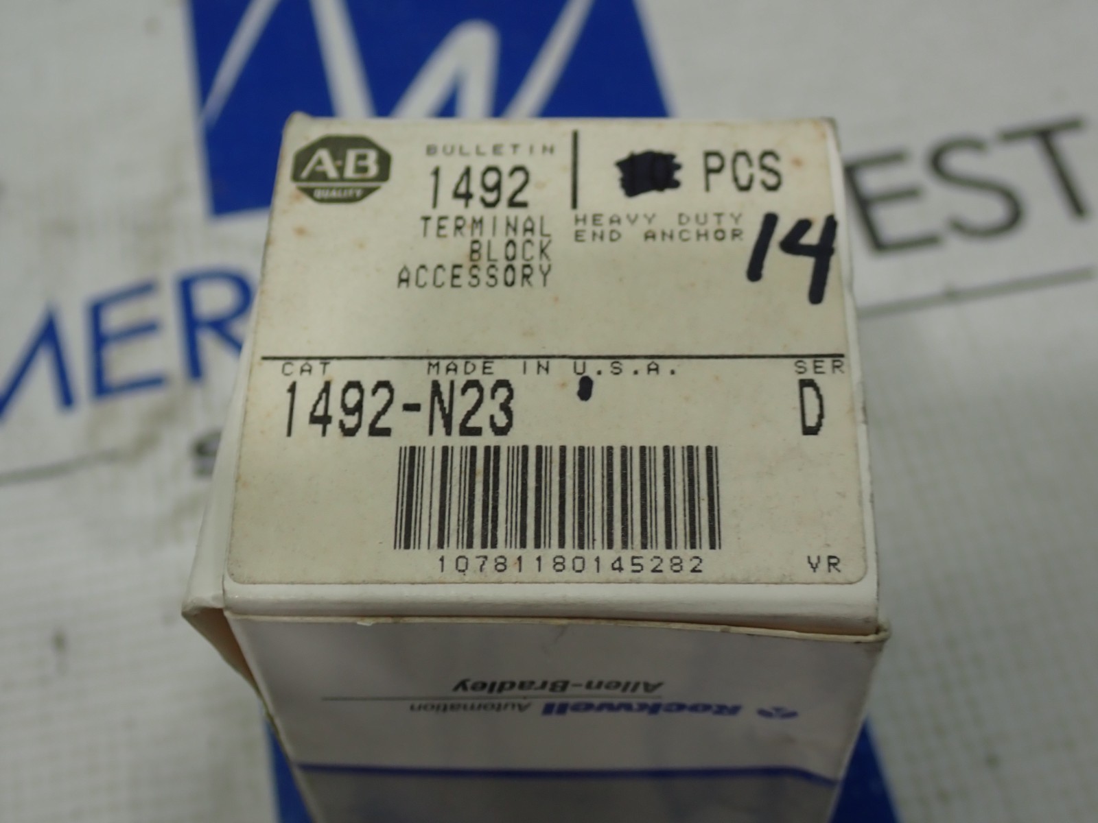 Allen Bradley 1492-N23 End Anchor Ser D Quantity 14 in box