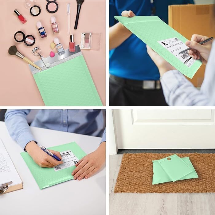 Green Poly Bubble Padded Shipping Mailers #000 #00 #0 #CD #1 #2 #3 #4 #5 #6 #7