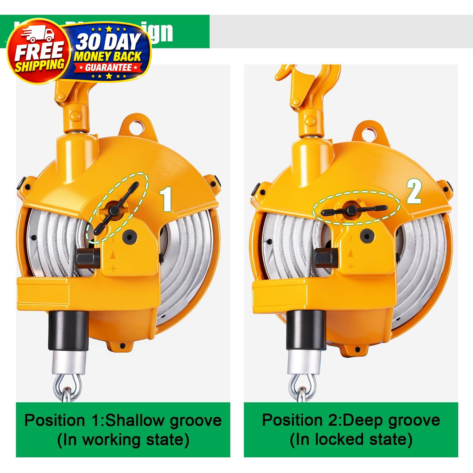 Spring Balancer 15~22kg(33~49lbs) 15~22kg(33~49lbs), Yellow