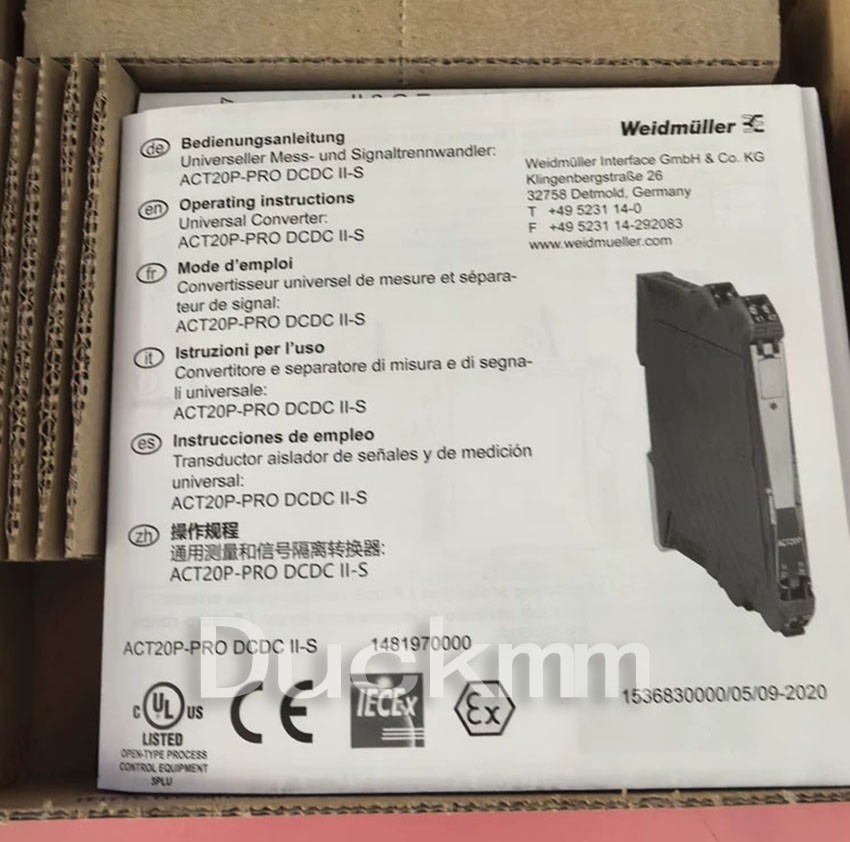 1pc New Weidmuller ACT20P-PRO-DCDC-II-S Sealed PLC Module Fast Ship US Free TAX
