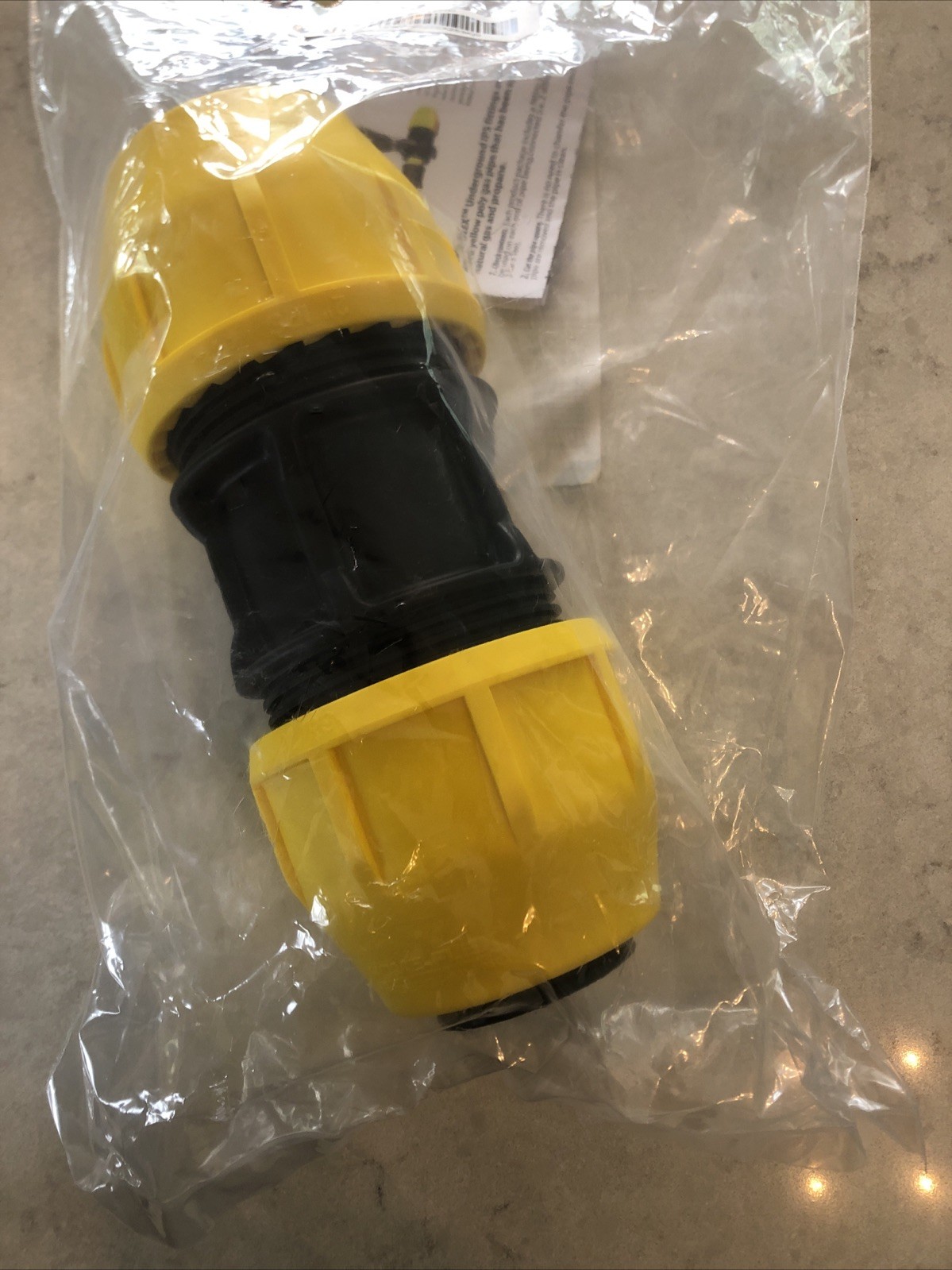 HOME-FLEX 2 in. IPS DR 11 Underground Yellow Poly Gas Pipe Coupler (18-429-020)