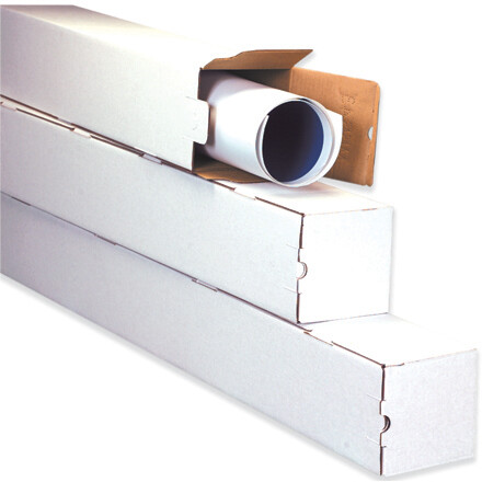 White Square Mailing Tubes 3 x 3 x 25″ ECT-32B 25/Case