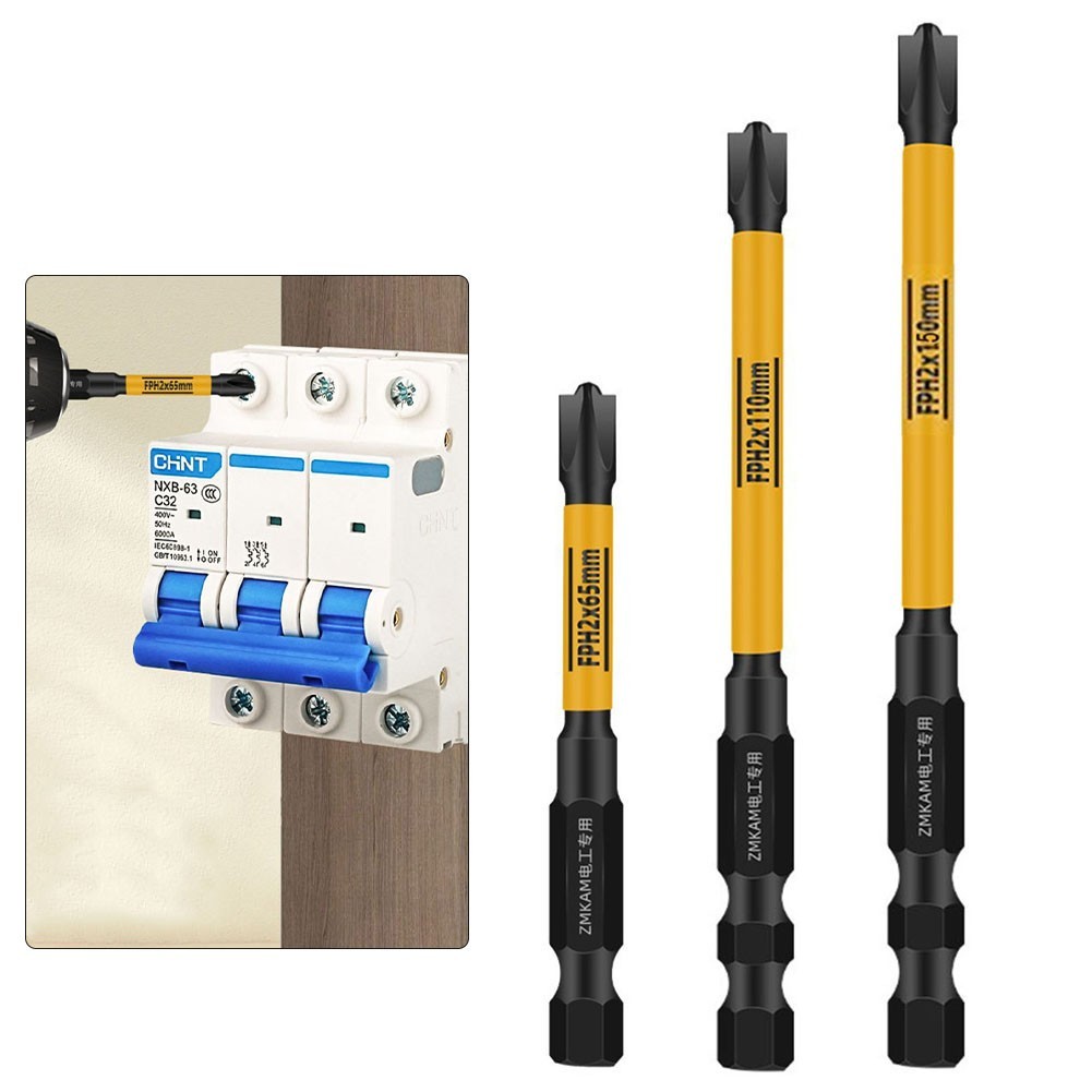 Anti Slip Magnetic Electrician Screwdriver Bit Set with FPH2 FPH2 65 110 150mm