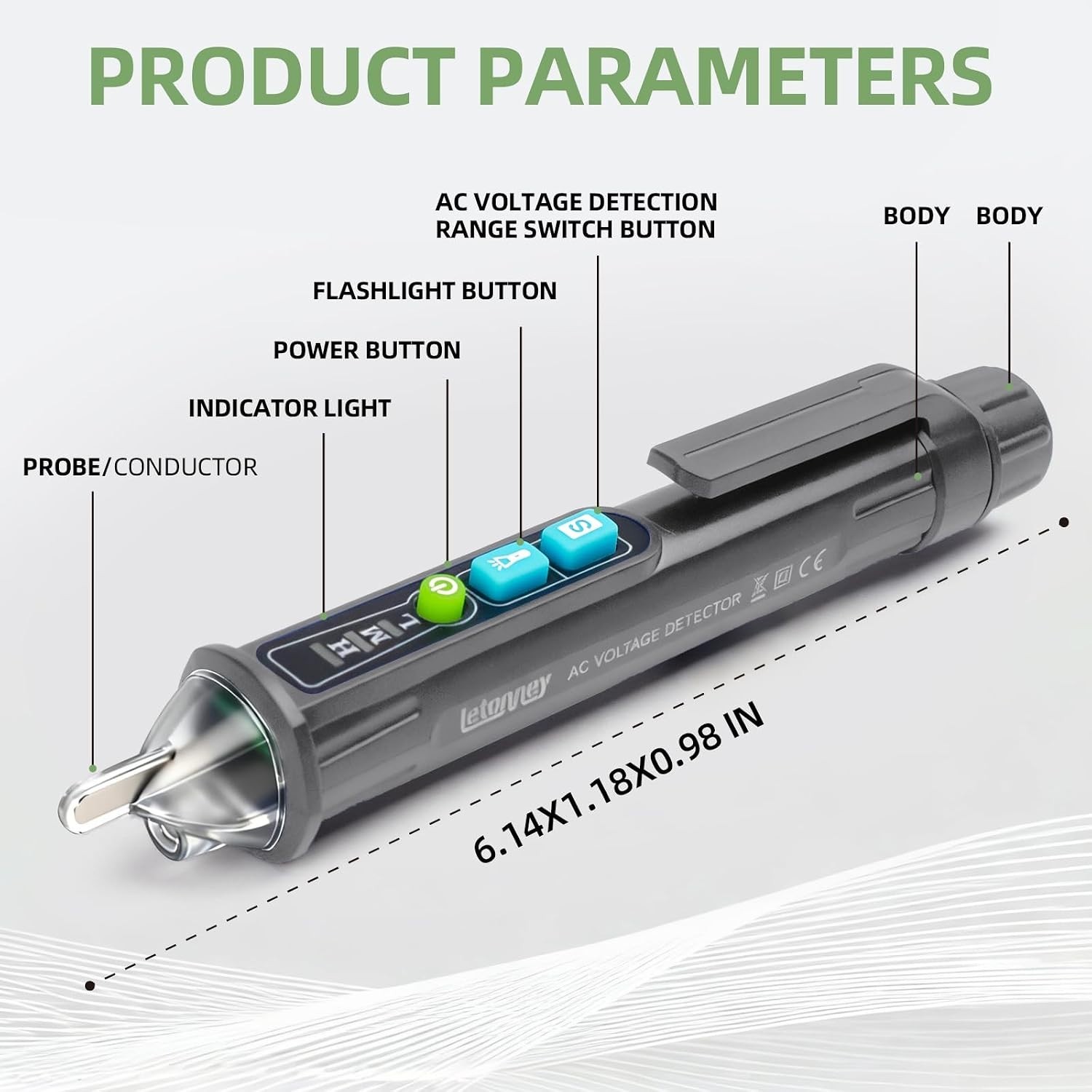 Voltage Tester,Non Contact Voltage Tester Pen2PCS Grey | For Live/Null Wire J…