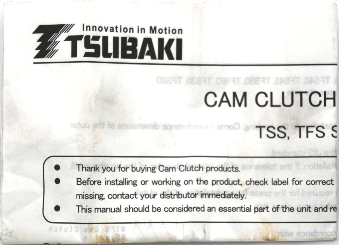 Tsubaki TFS40 Cam Clutch 40.00 mm ID 90.00 mm OD