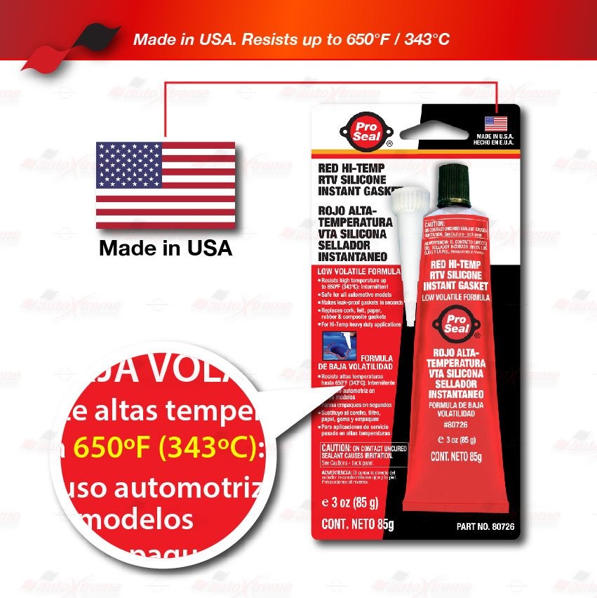 PS RED High Temp RTV Silicone Sealant Adhesive Intake Exhaust Manifold Gasket US