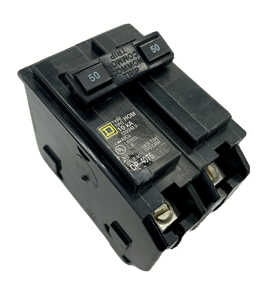 Square D HOM250 Homeline 2 Pole 50 Amp 120/240V AC Plug In Circuit Breaker