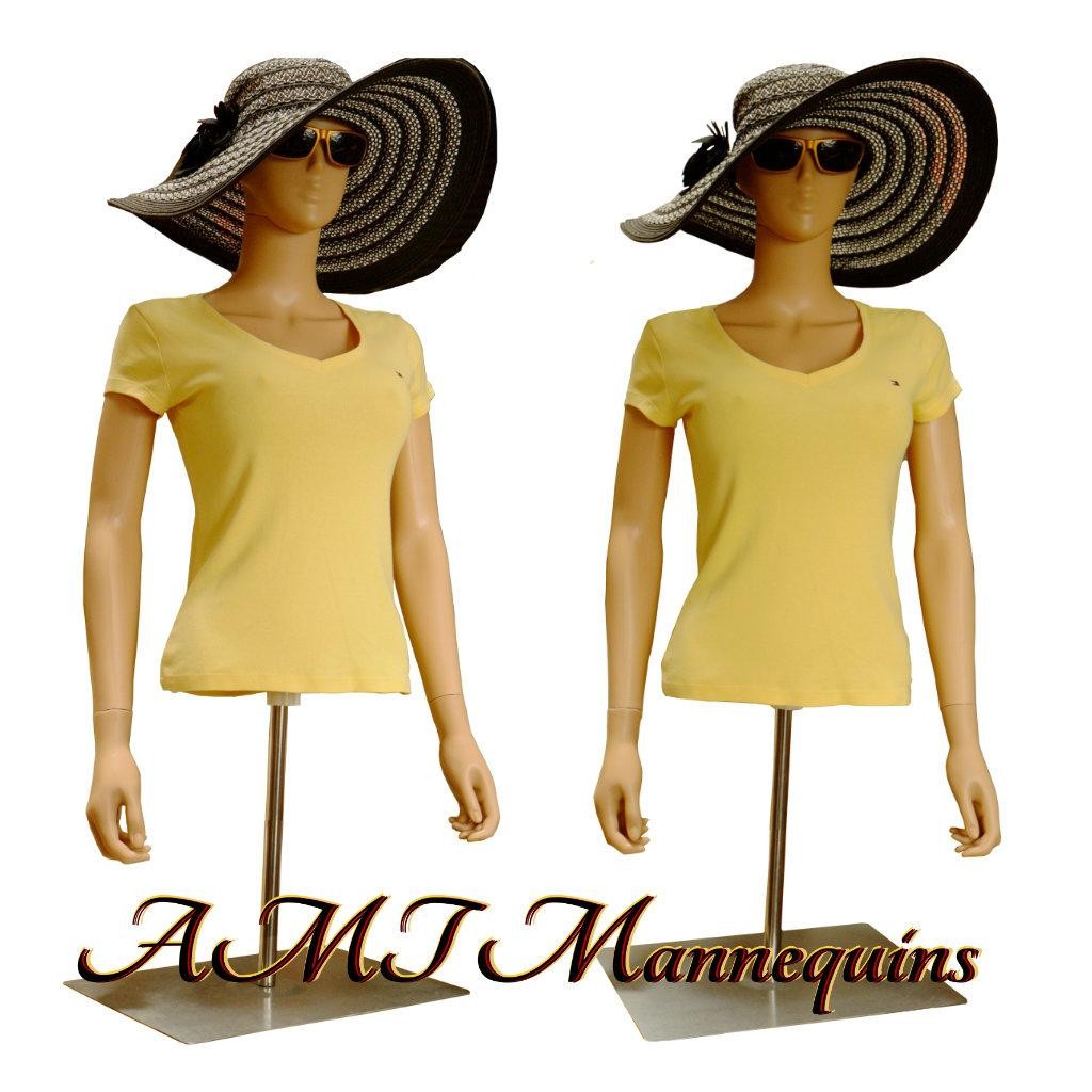Female mannequin skin torso dressform manikin Removable head straight arms