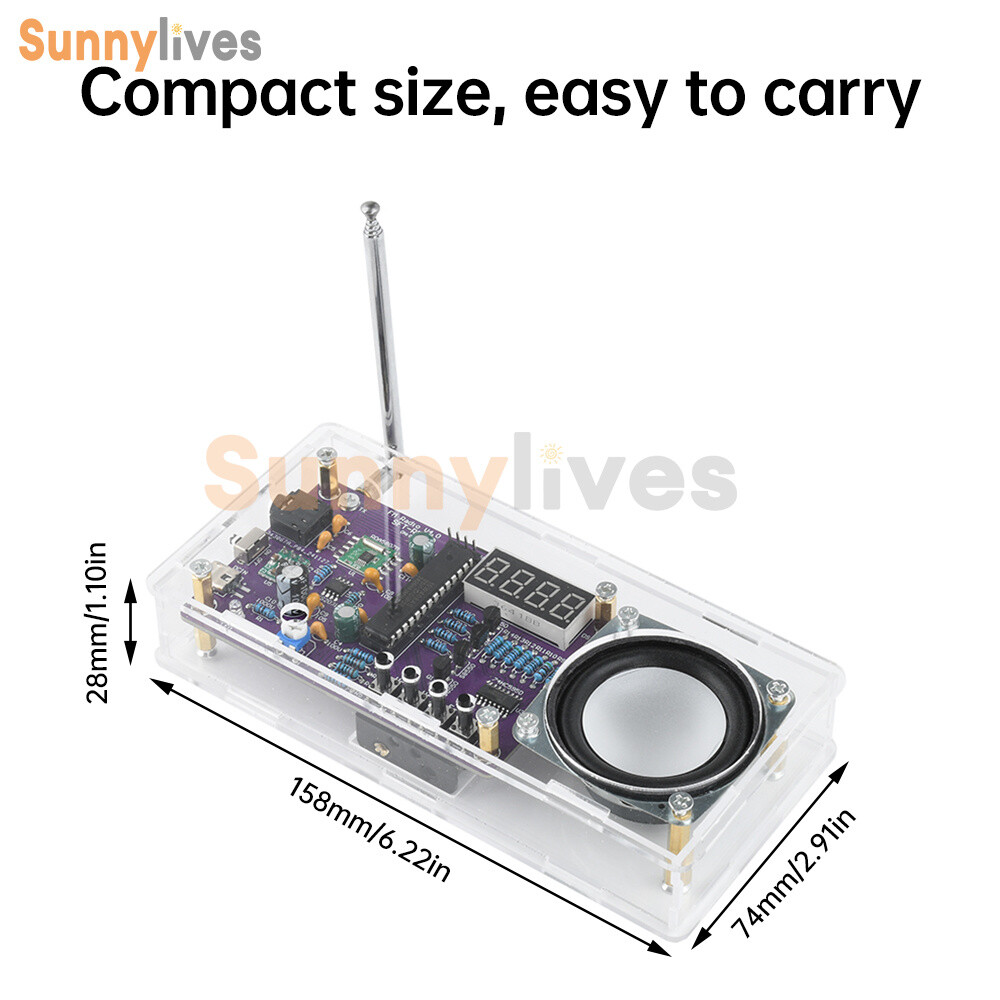 Digital Tube FM Radio Electronic Kit DIY Soldering Practice Kit 87.5MHz~108MHz