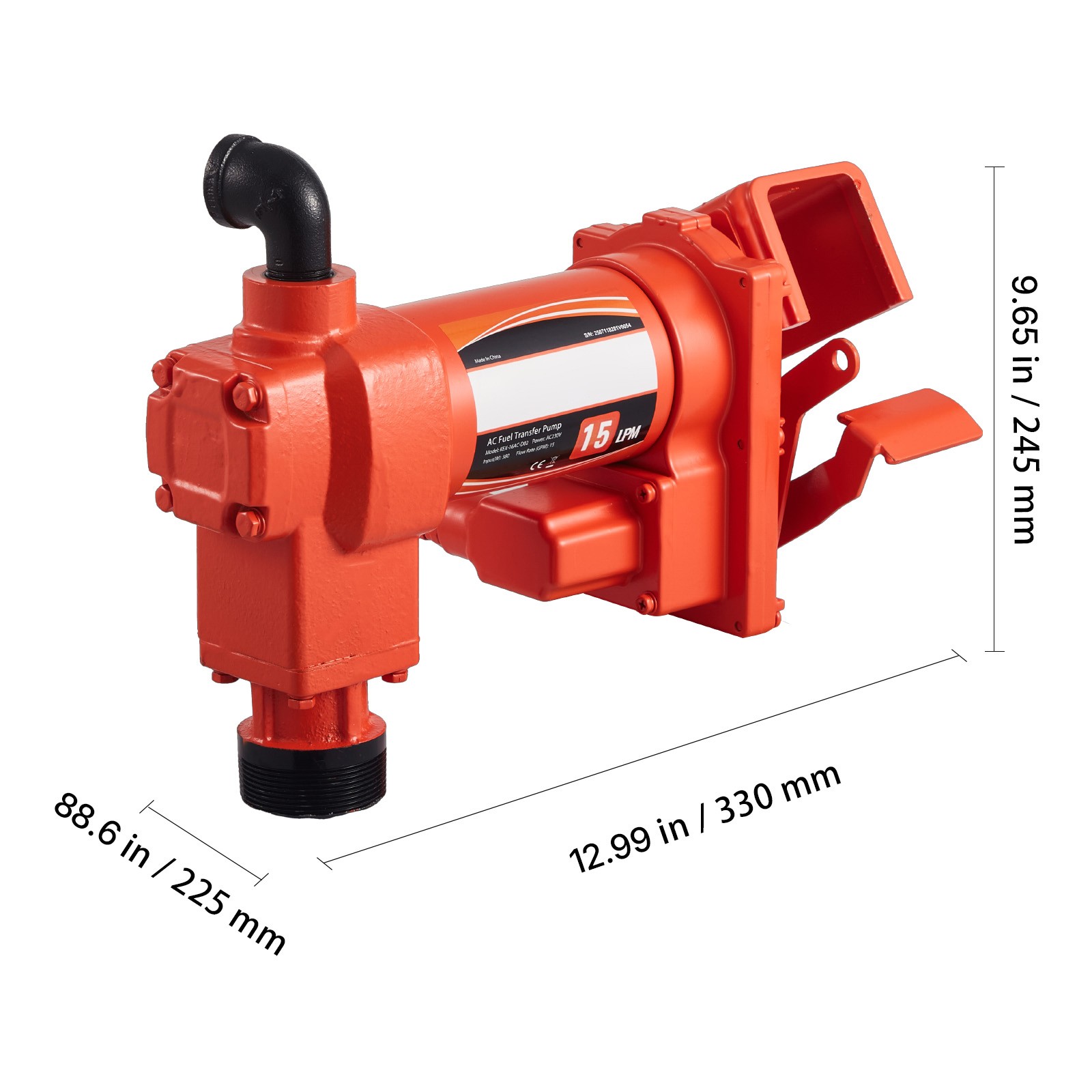 Uimoso 110V Electric Fuel Transfer Pump, 15 GPM Flow Rate with Fuel Nozzle
