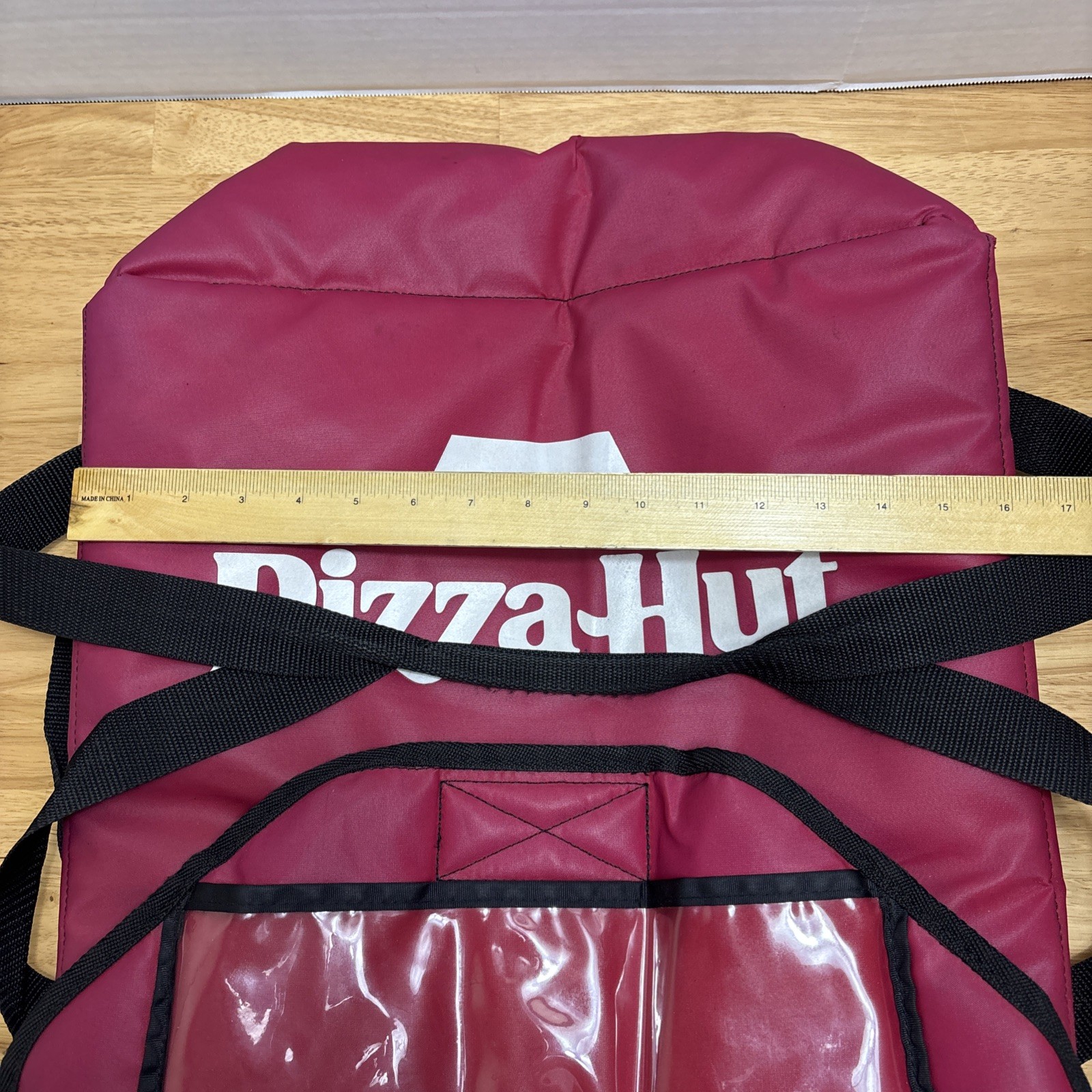 Authentic Pizza Hut Insulated Delivery Bag Rare Gig-Use Red & White Keep Warm