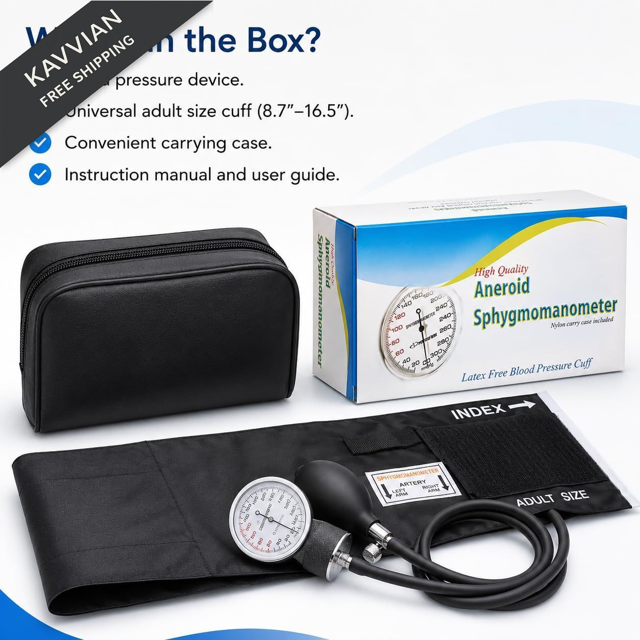 NOVAMEDIC Professional Black Adult Size Blood Pressure Monitor, Adult,