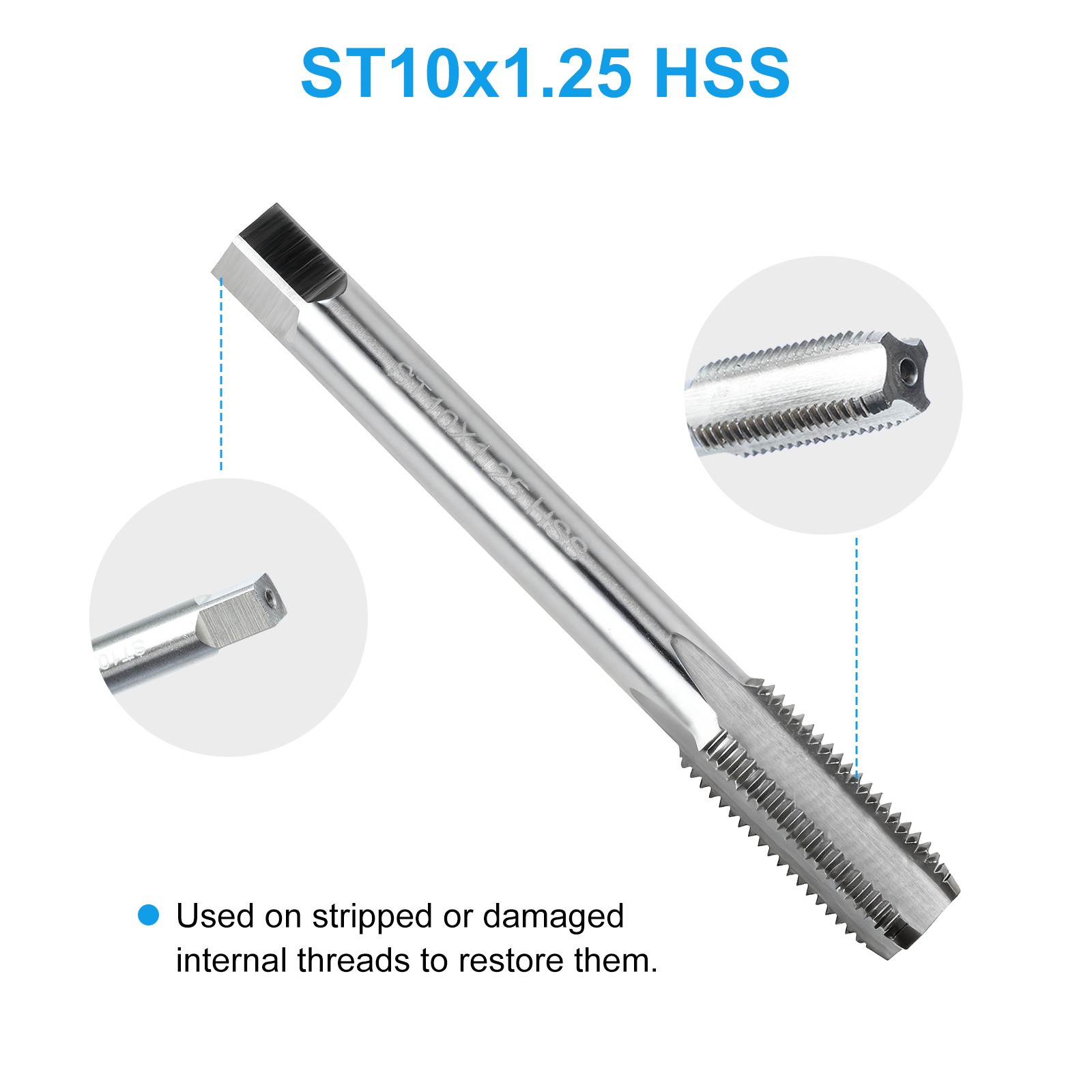 15pcs Universal M10x1.25mm Thread Repair Kit HSS Drill Tap Wire Insert Tool Set