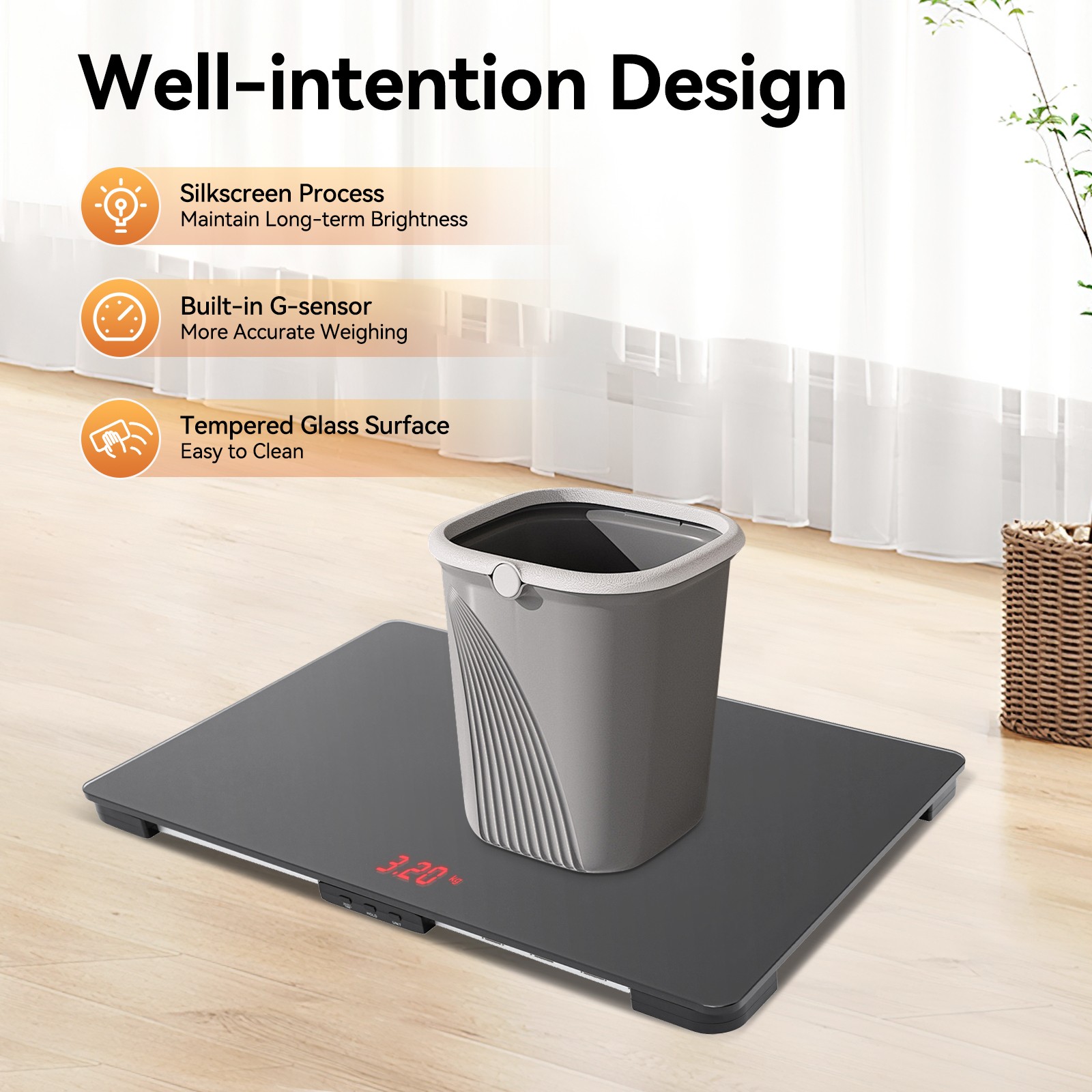 Large Dog Pet Scale Veterinary Animal Weight Pet Dog Cat Black LCD Scale