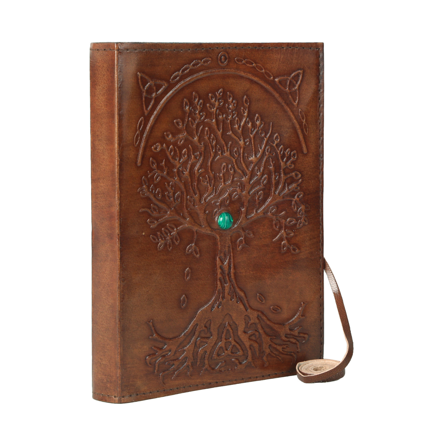 Leather Journal Refillable Lined Paper Tree of Life Handmade writing Notebook