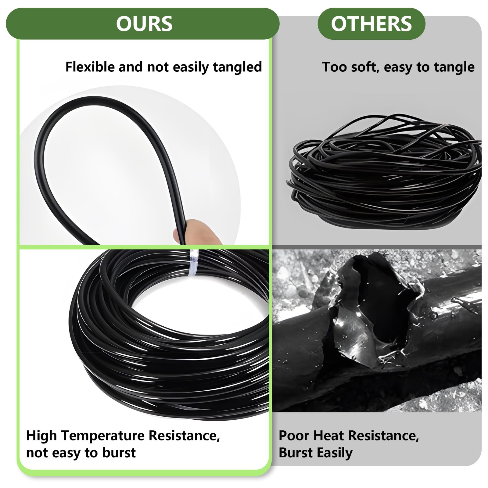 230FT Automatic Watering System for Outdoor Plants, 230FT, green