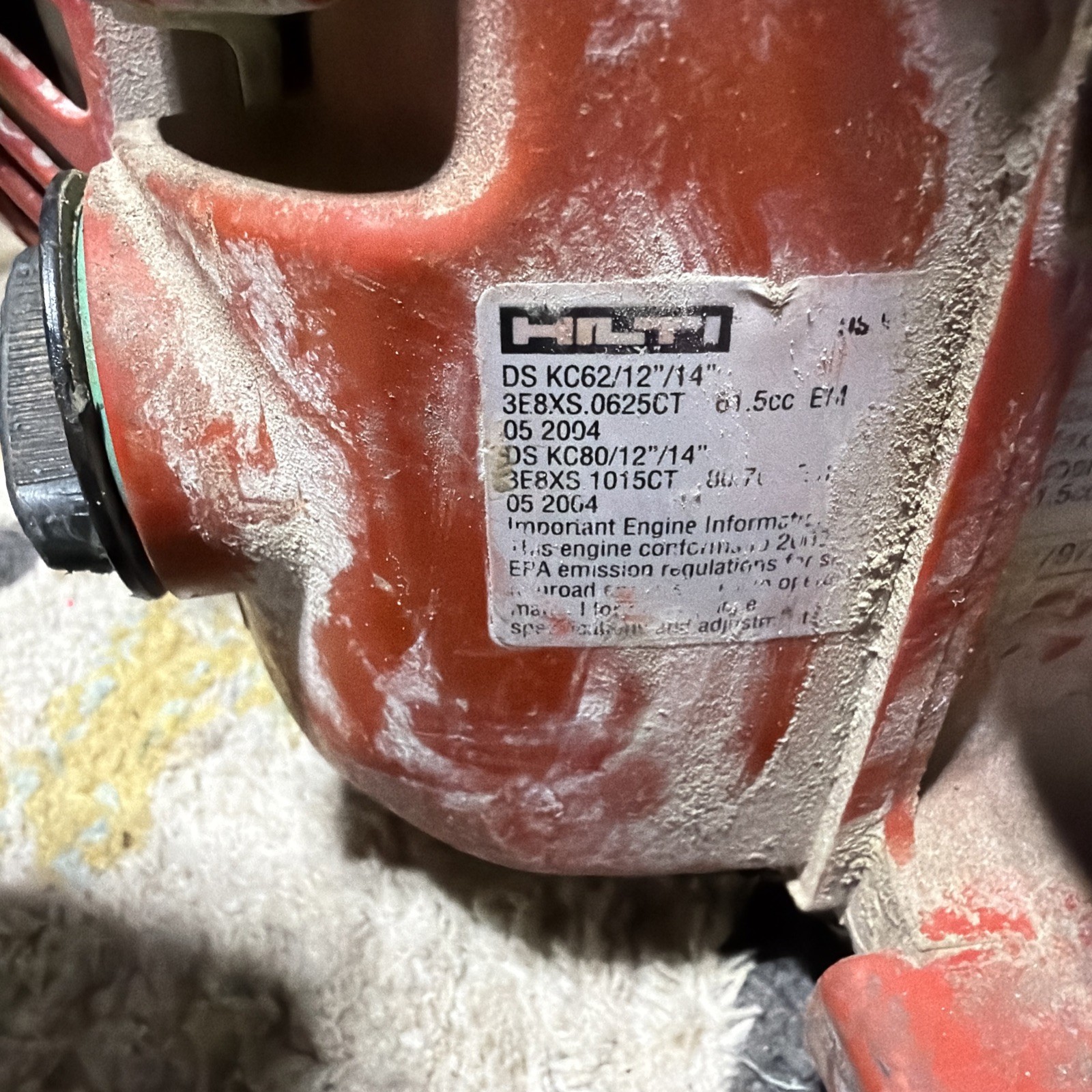Hilti Da Kc62-14” Handheld Cut-Off Gasoline Concrete Saw 14» Max Blade Diameter