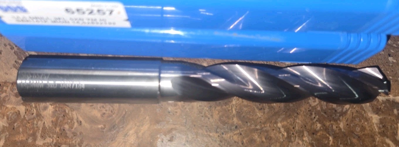 Kyocera/SGS 14.5mm 3 Flute Coolant Thru Carbide 5xd Drill 16mm Shank 65257