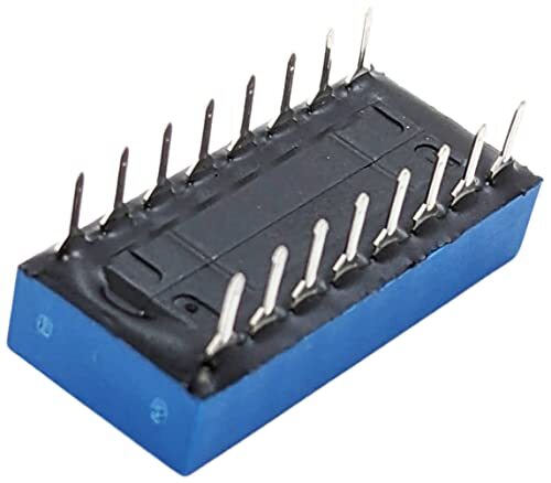 2 Pack DIP Switch with 8 Switches, 16-Pin, SPST, Blue Color, 0.85″×0.38″×0.23″