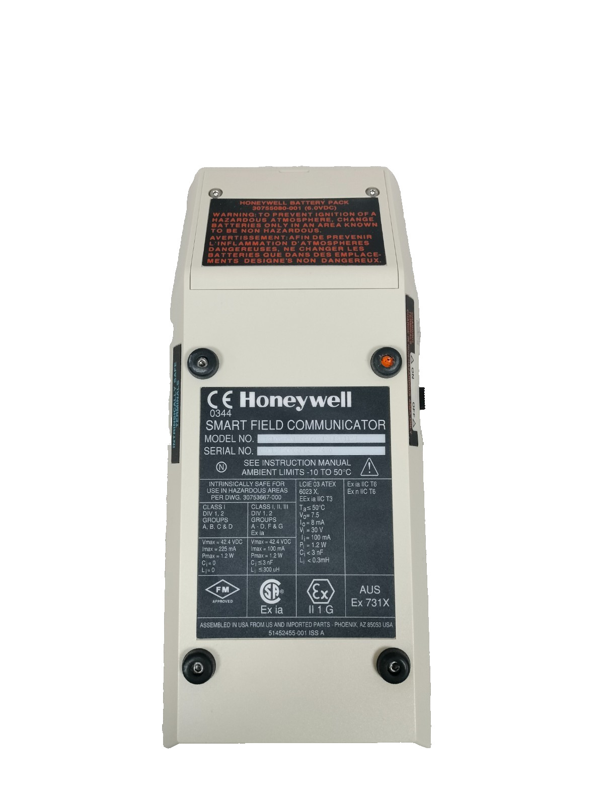 HONEYWELL STS103-001-00006-12-IS-1137 SMART FIELD COMMUNICATION