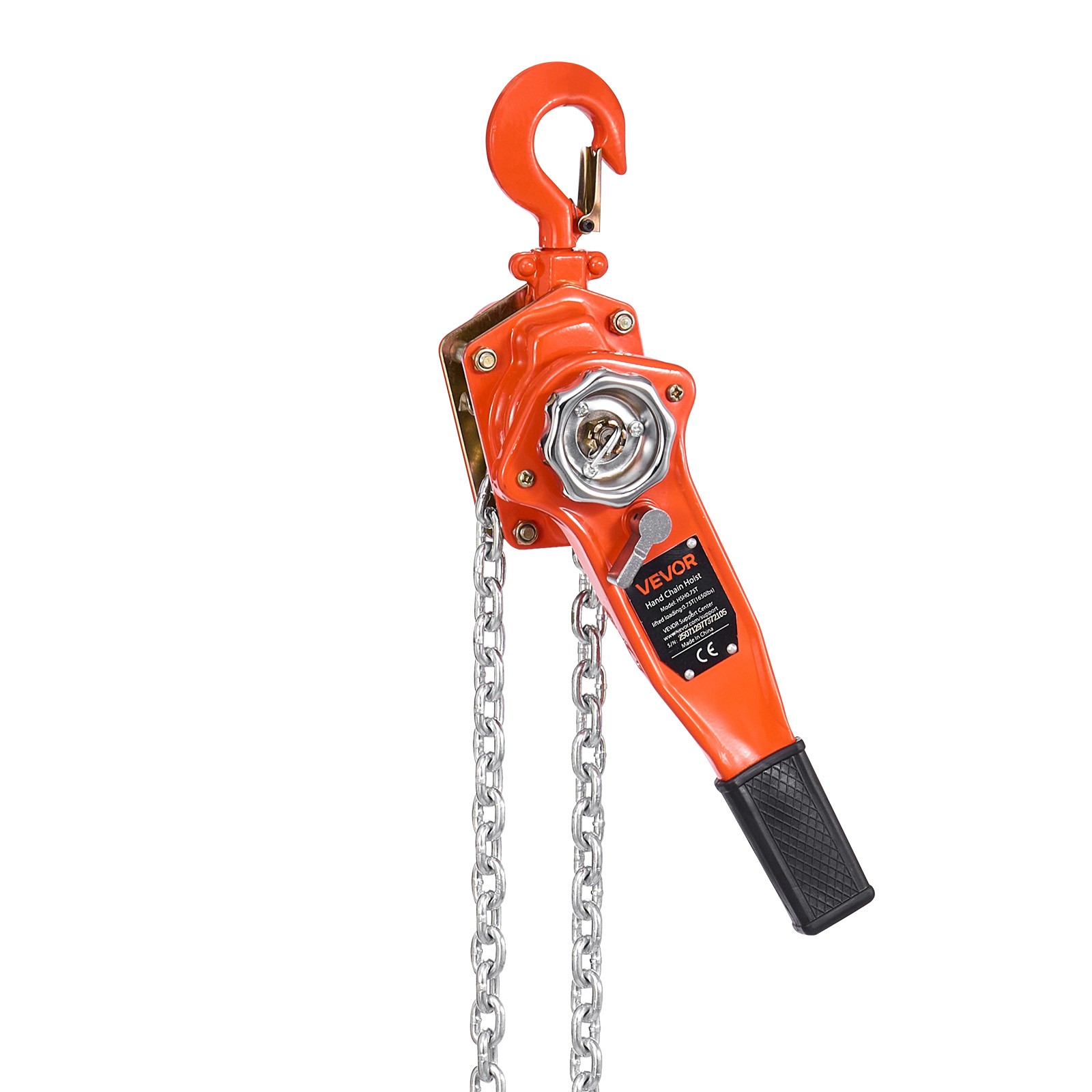 VEVOR Manual Lever Chain Hoist 3/4T 1650lbs 10ft Lift Alloy Steel for Warehouse