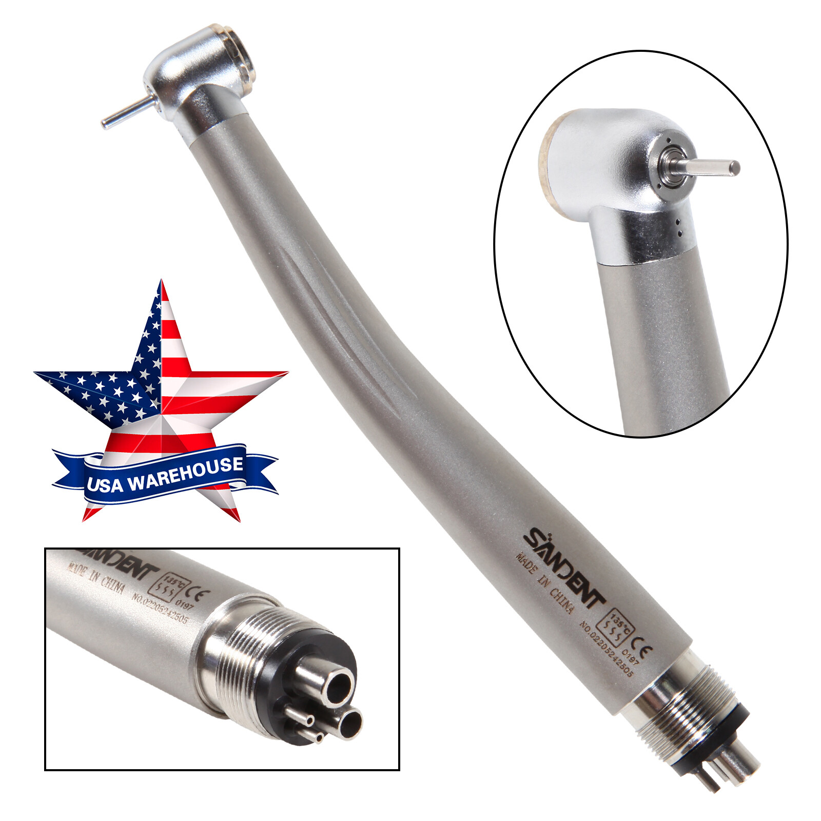 NSK Style Dental Fiber Optic High Speed Turbine Handpiece 2/4H LED Egenerator st