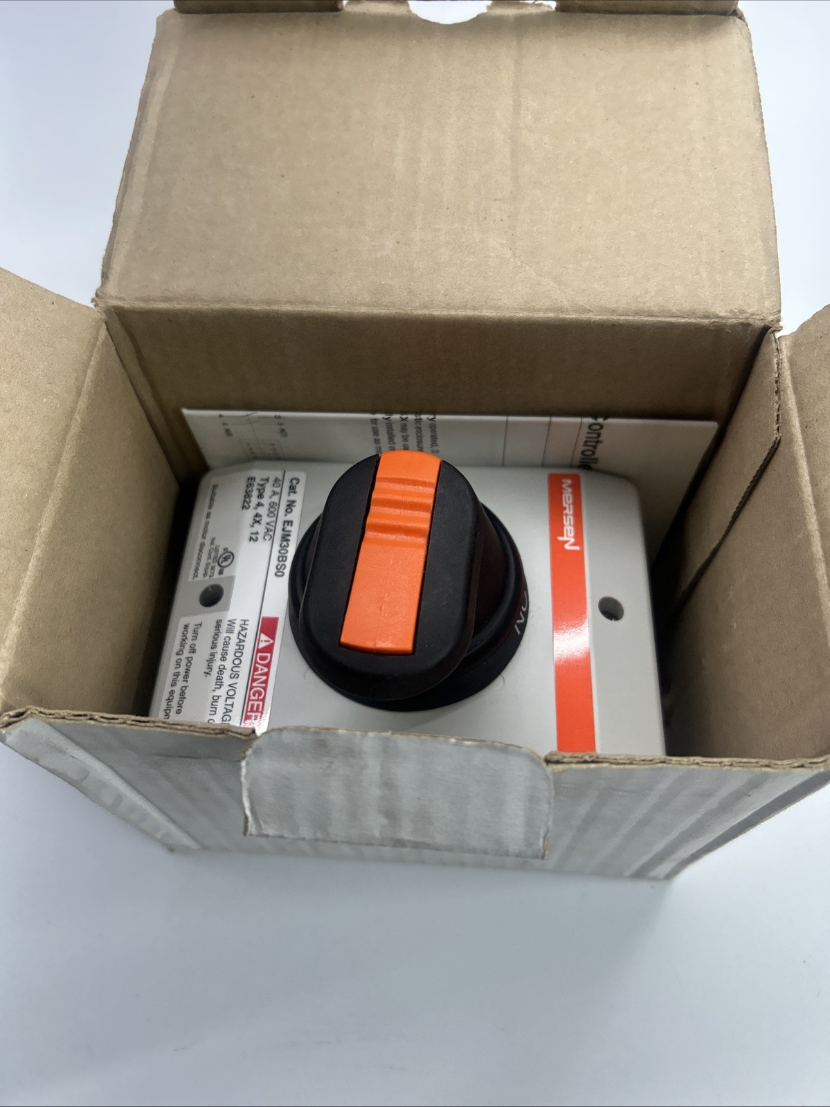 Mersen EJM30BS0 Enclosed Disconnector Switch 40A 600 VAC NEMA 4X non-Metallic