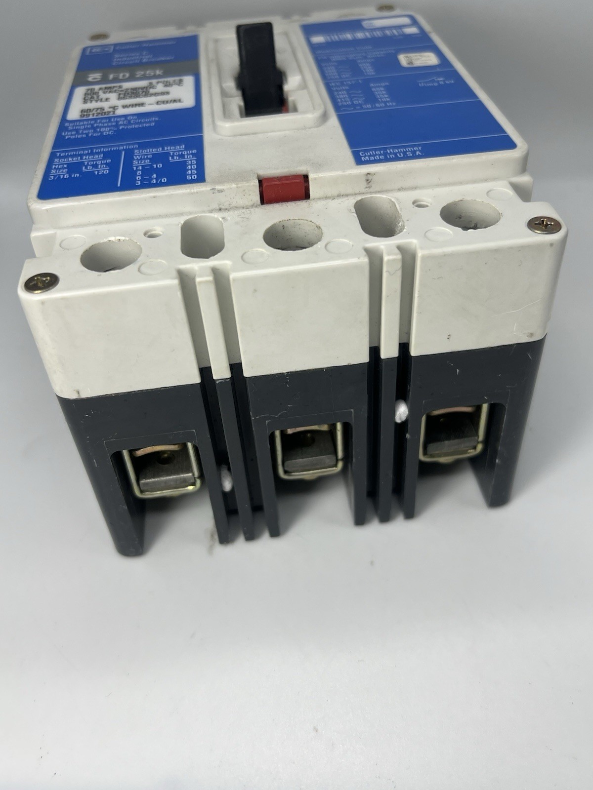 Cutler-Hammer/ Eaton FD 25 k 70 Amps 3 Pole FD3070 Circuit Breaker Fast Ship