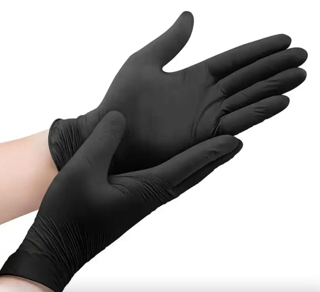 Disposable Nitrile Exam Gloves, 5 Mil Black, Powder-Free Heavy Duty Clean Glove