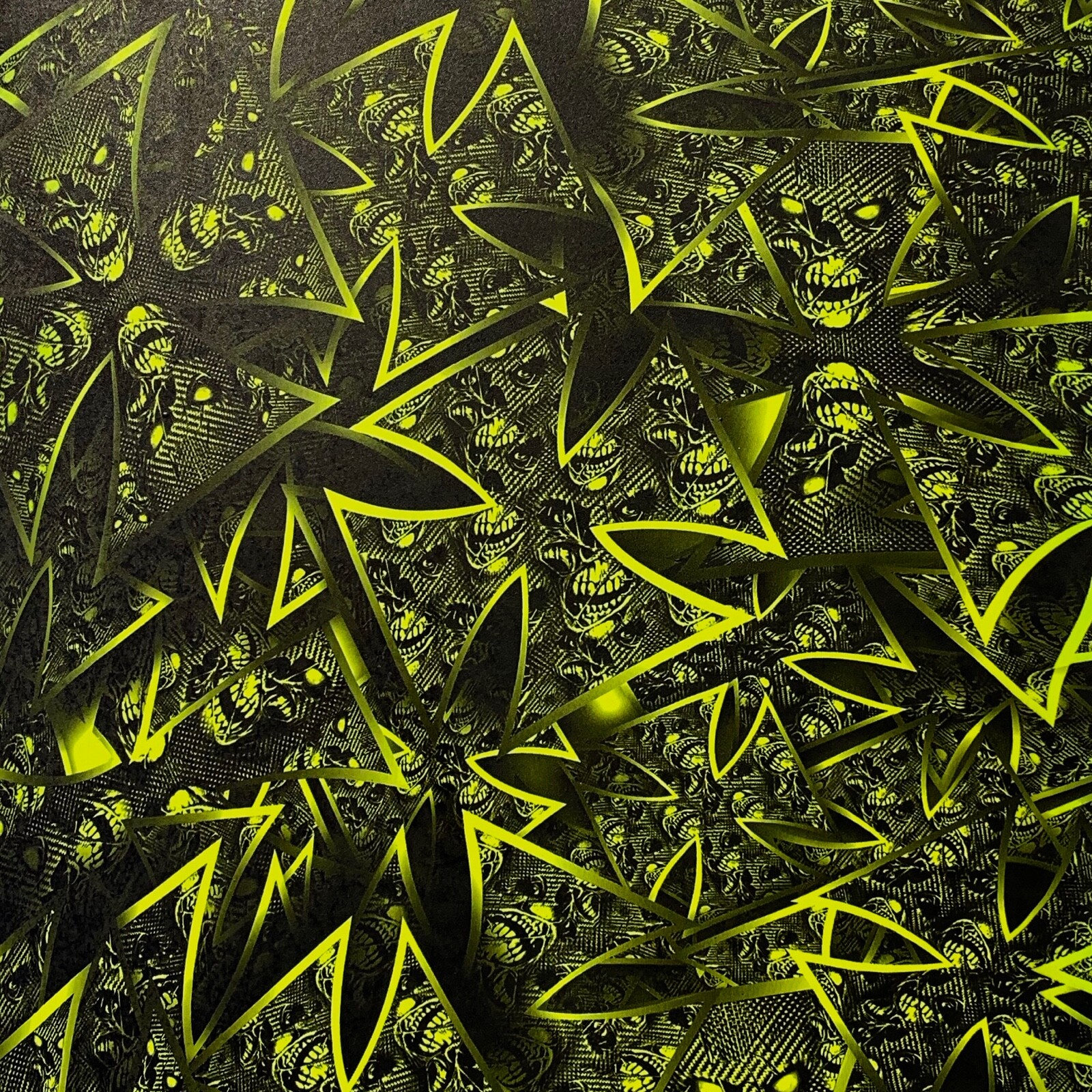 HYDROGRAPHIC FILM Carbon fiber skulls Iron Cross 7′ x 20″ of film hydro DIP APE