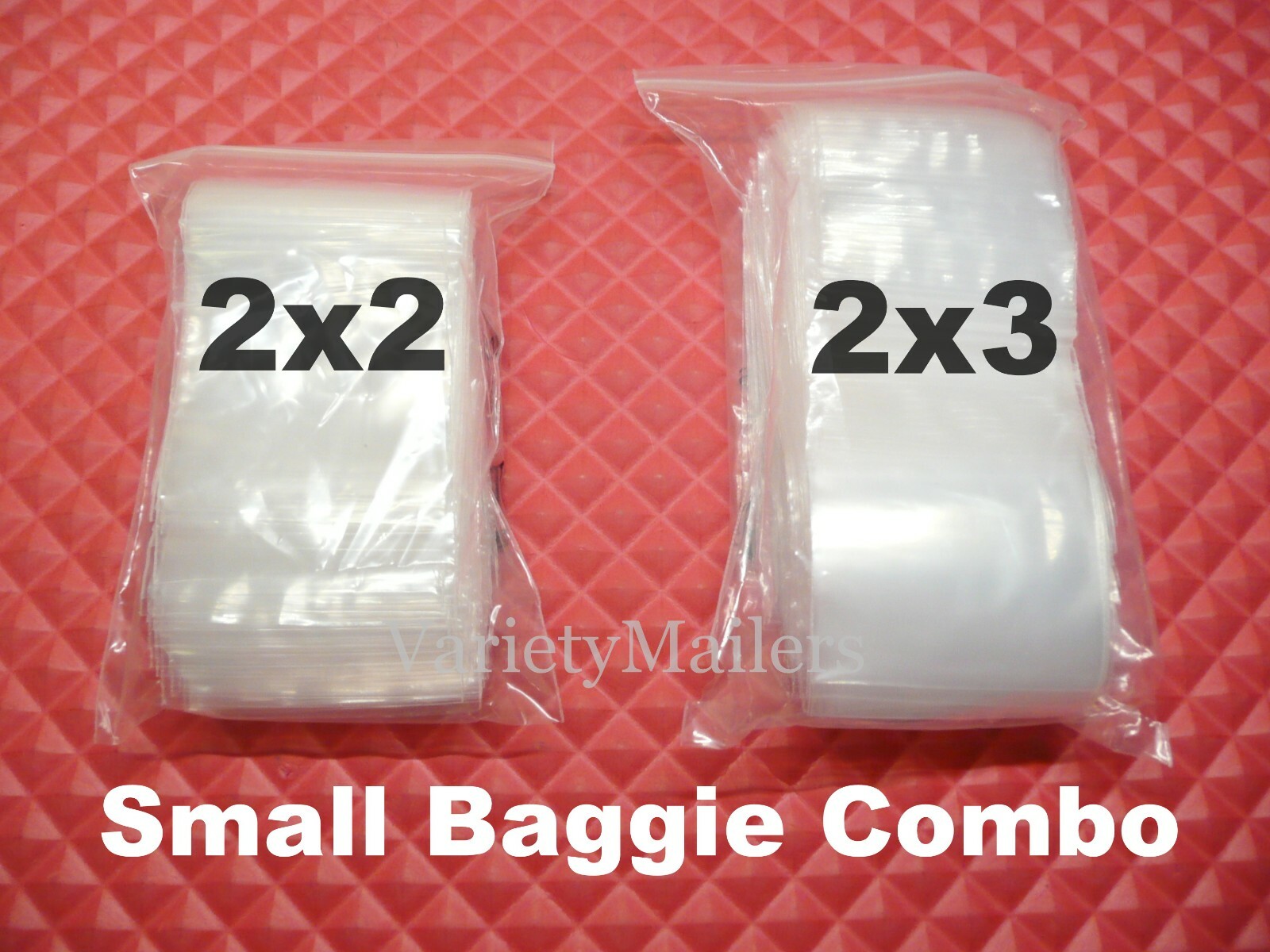 200 Small Clear Seal-Top 2×2 & 2×3 Reclosable Plastic Bags 2Mil Jewelry Baggies