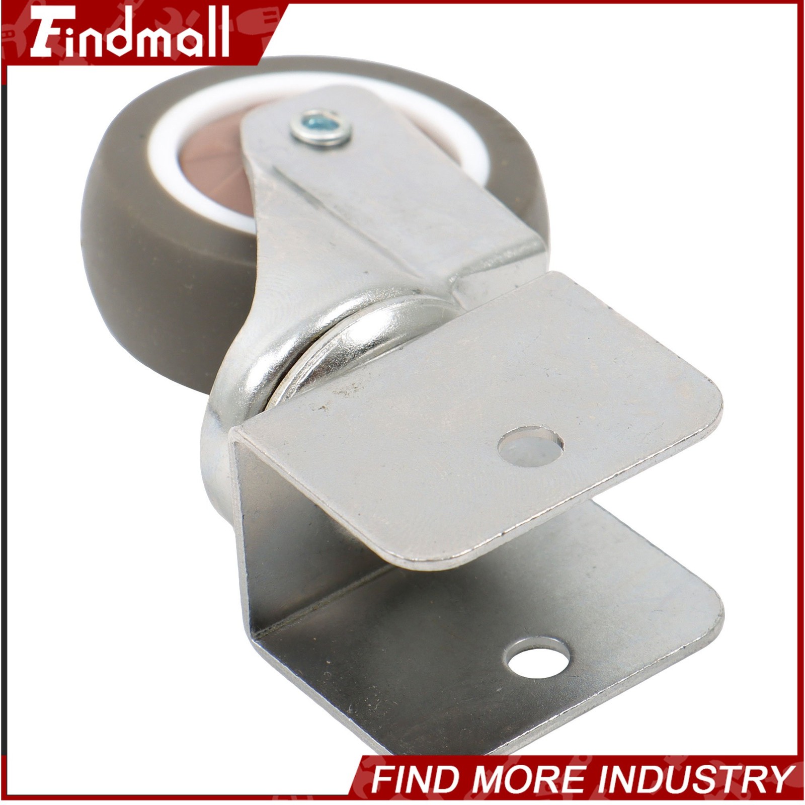 Findmall 4 PCS 2″ U-Bracket Shaped Caster Wheels (2 With Brake & 2 Without)