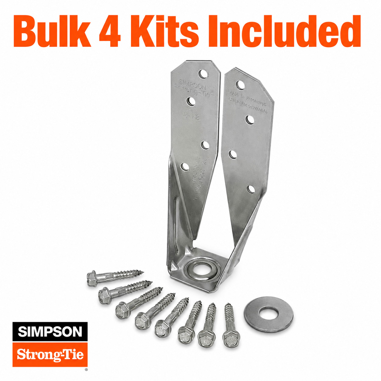 Simpson Strong-Tie DECK TENSION TIE SS WITH 1.5 in. SCREWS DTT2SS Bulk 4pcs Box