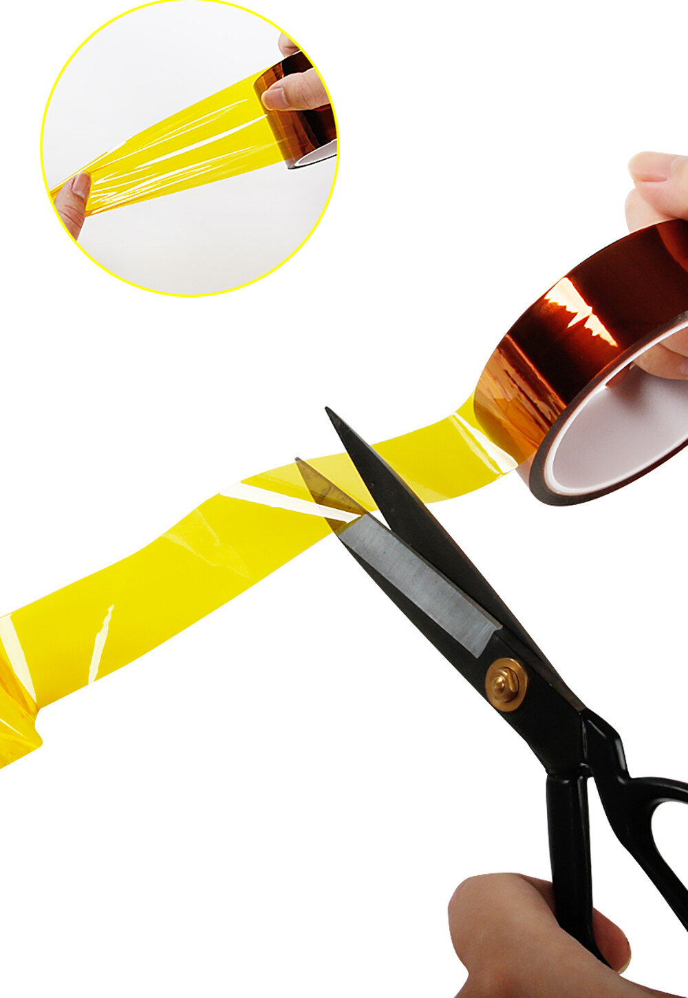 Kapton Polyimide Tape Heat Resistant Adhesive Insulation Width 3-100mm 33m/Roll