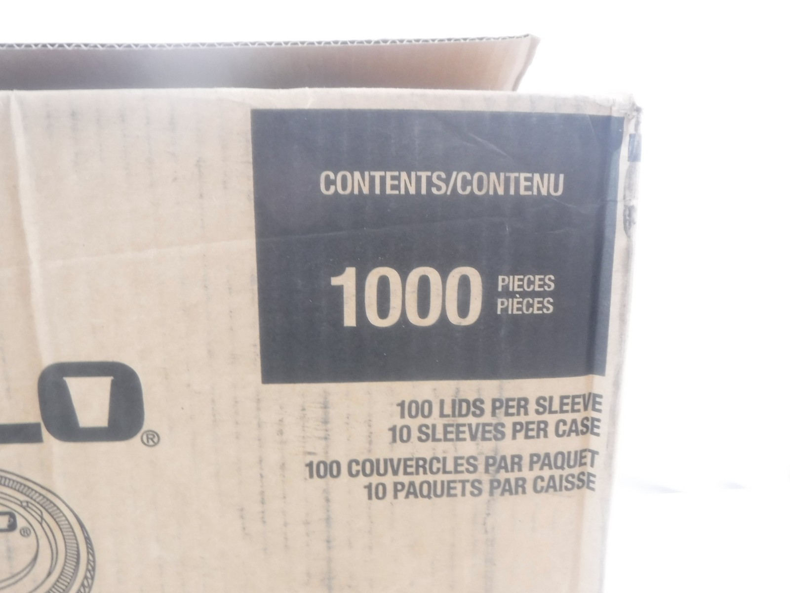 1000 Pack Dart Solo 12oz-26oz Clear Cold Cup Pet Straw Slot Lids 626TS